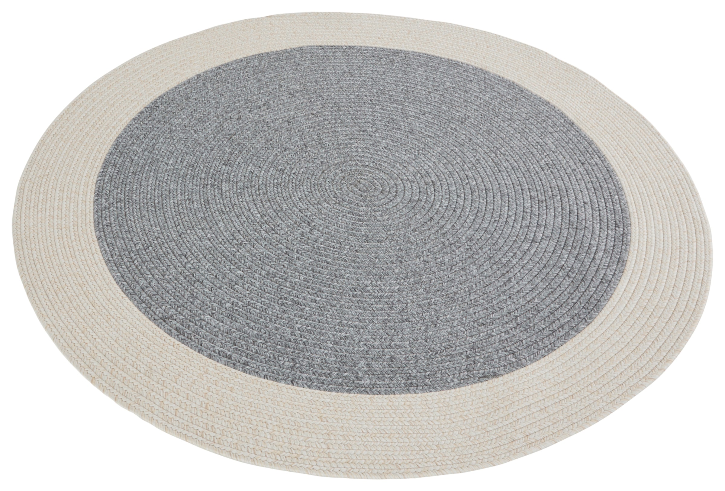 NORTHRUGS Teppich »Trenzado«, rund, 10 mm Höhe, In- & Outdoor, Handmade-Look, Gewebt, Wetterfest, Balkon, Wohnzimmer