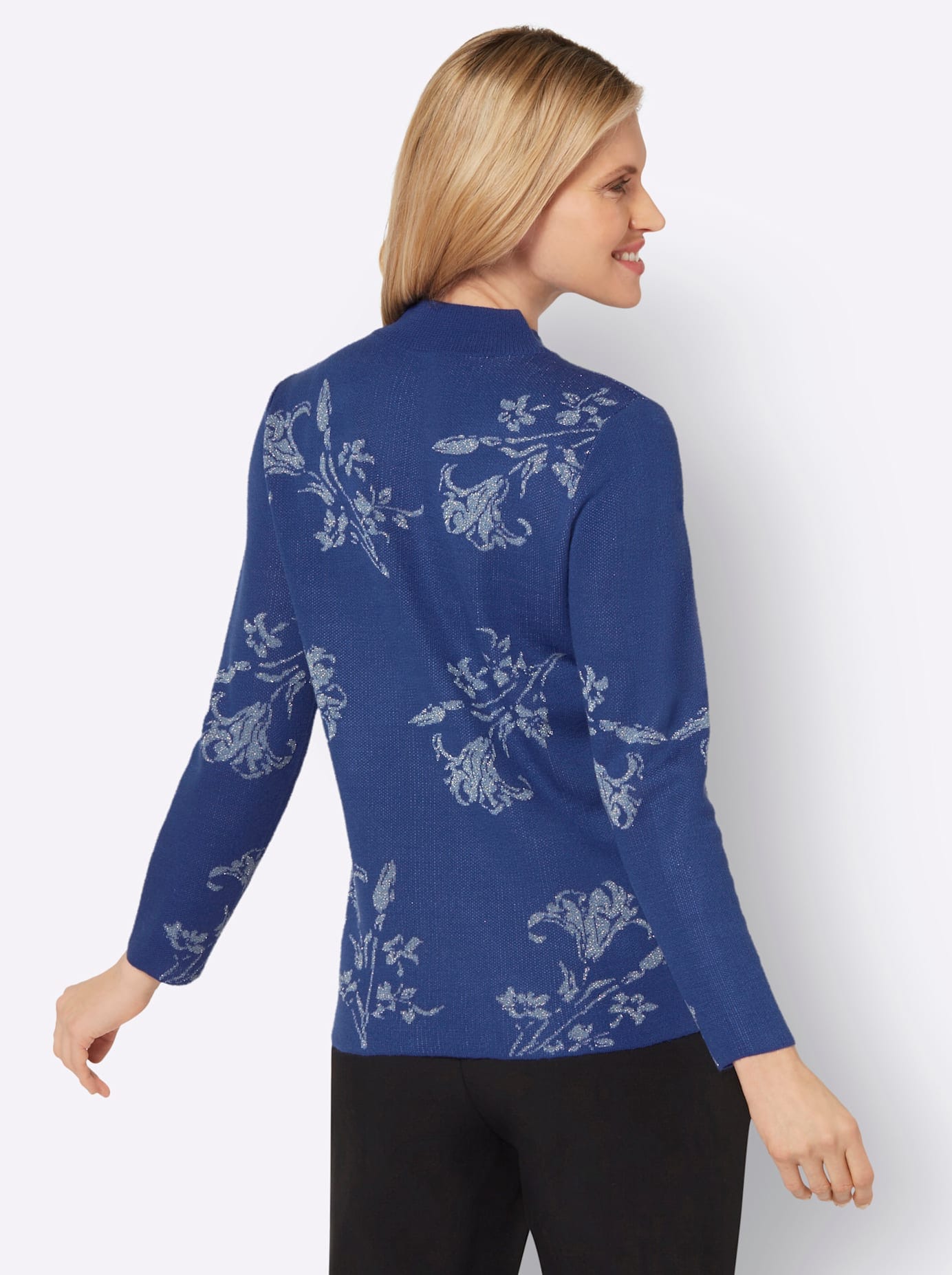 Classic Basics Stehkragenpullover »Jacquard-Pullover«