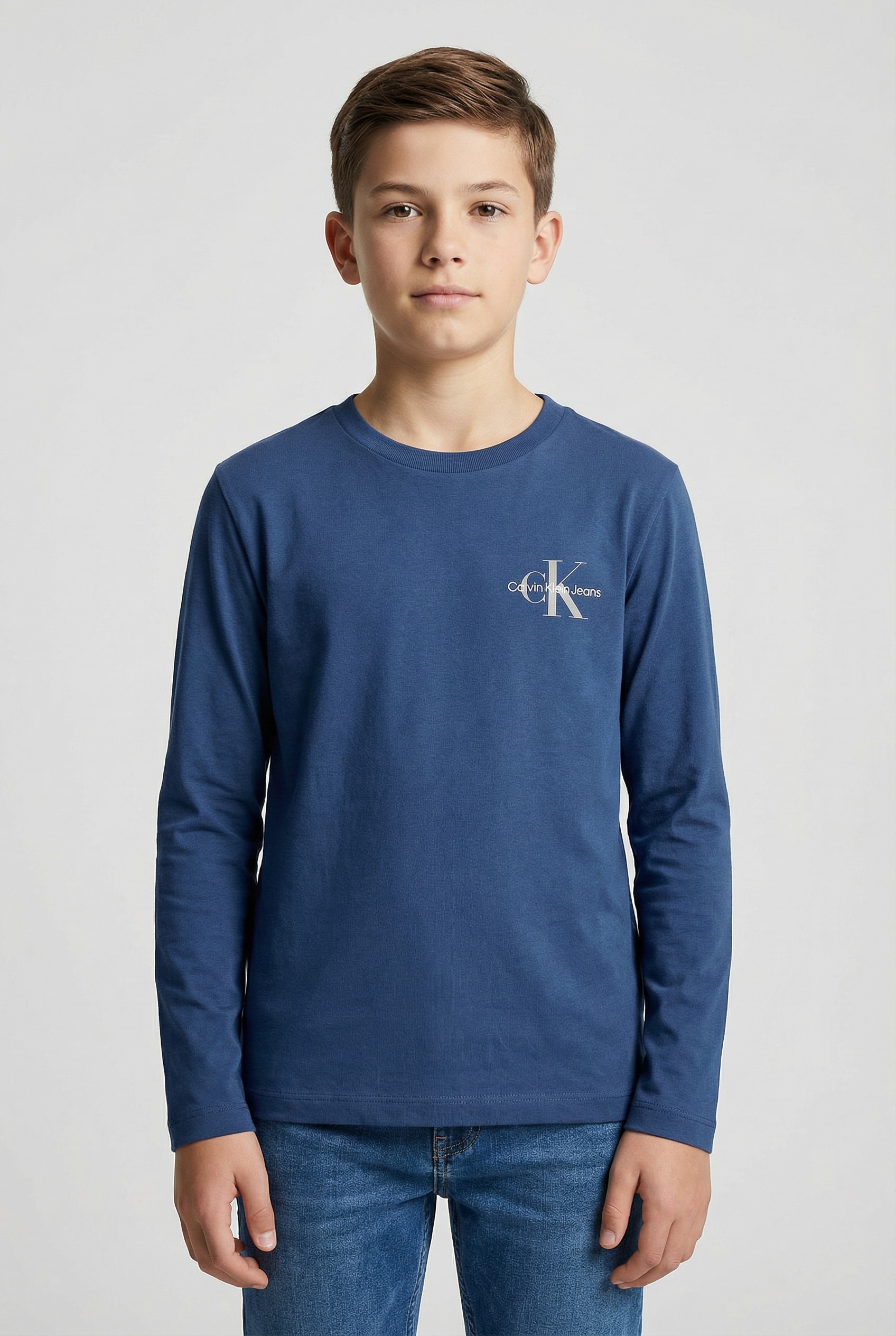 Calvin Klein Jeans Langarmshirt »Chest Monologo Ls T-Shirt« für Kinder bis 16 Jahre und mit Logoschriftzug