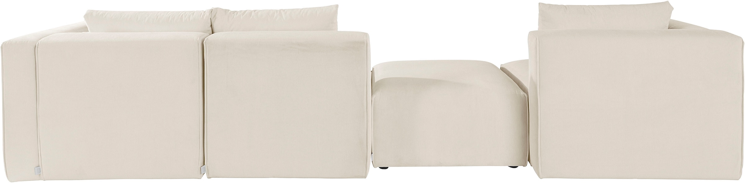Home affaire Wohnlandschaft »Comfine U-Form«, zusammengesetzt aus Modulen, in 3 Stoffen und vielen Farben