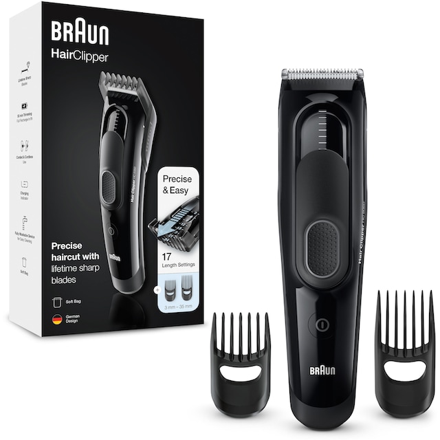 ❤ Braun Haar- und Bartschneider »HC5050«, 2 Aufsätze, ultimatives  Haarschneiden, Erlebnis von Braun in 17 Längen bestellen im Jelmoli-Online  Shop