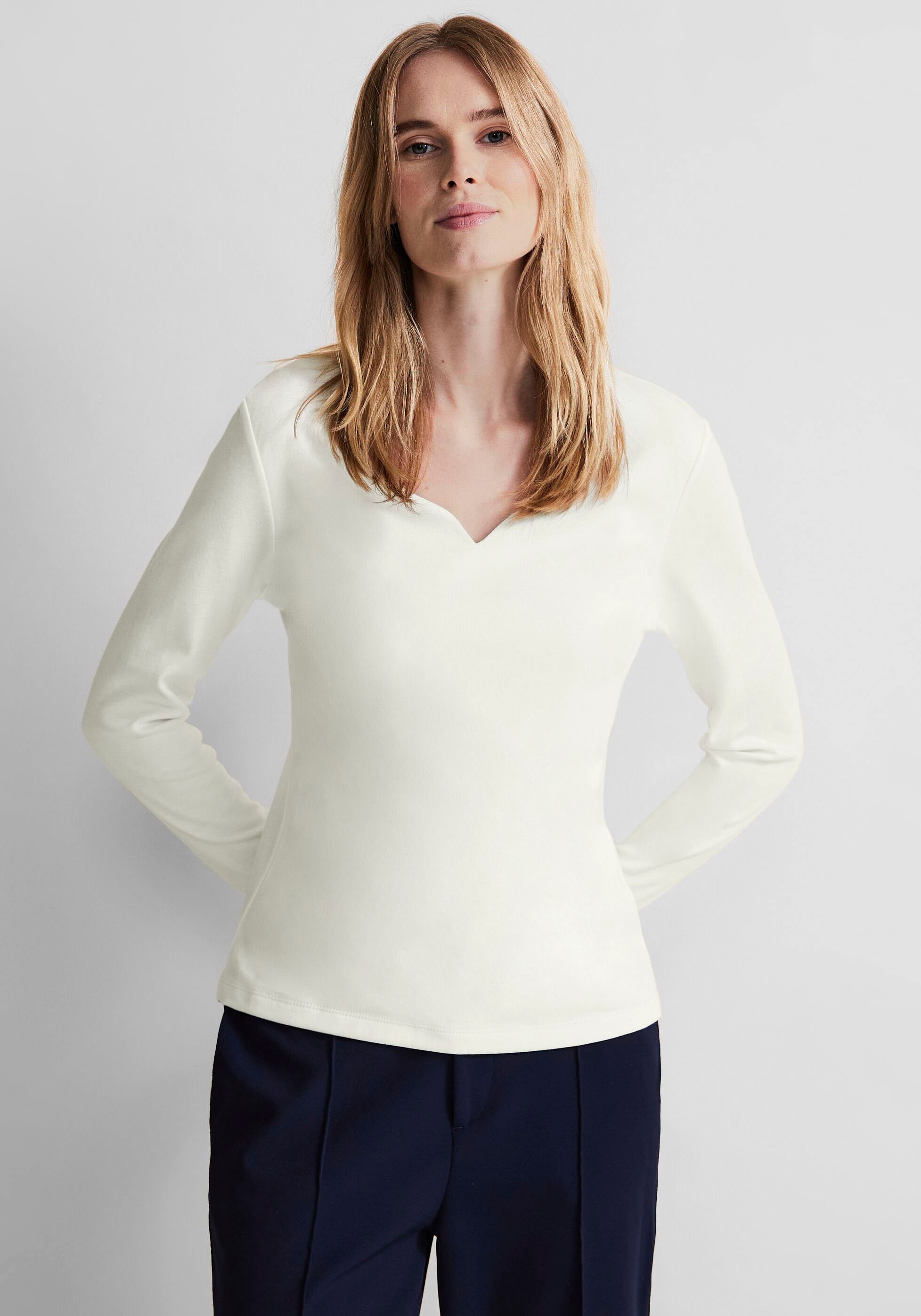 STREET ONE Langarmshirt, in | online kaufen Unifarbe Jelmoli-Versand