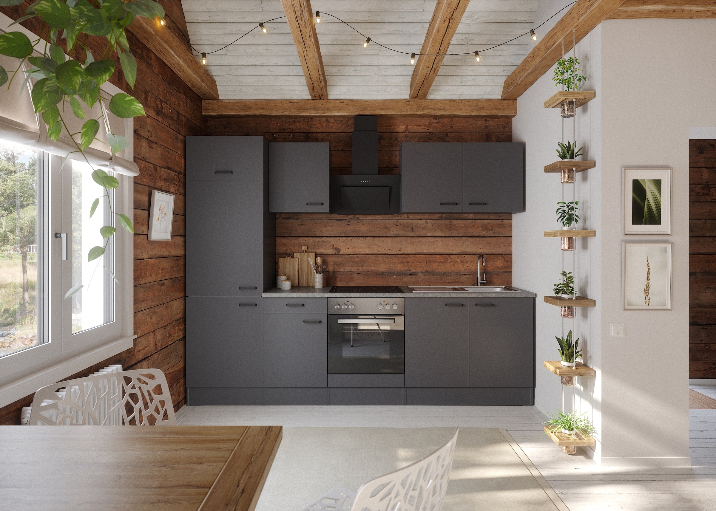 OPTIFIT Küchenzeile "OPTImulti" Breite 270 cm, wahlweise mit E-Geräten