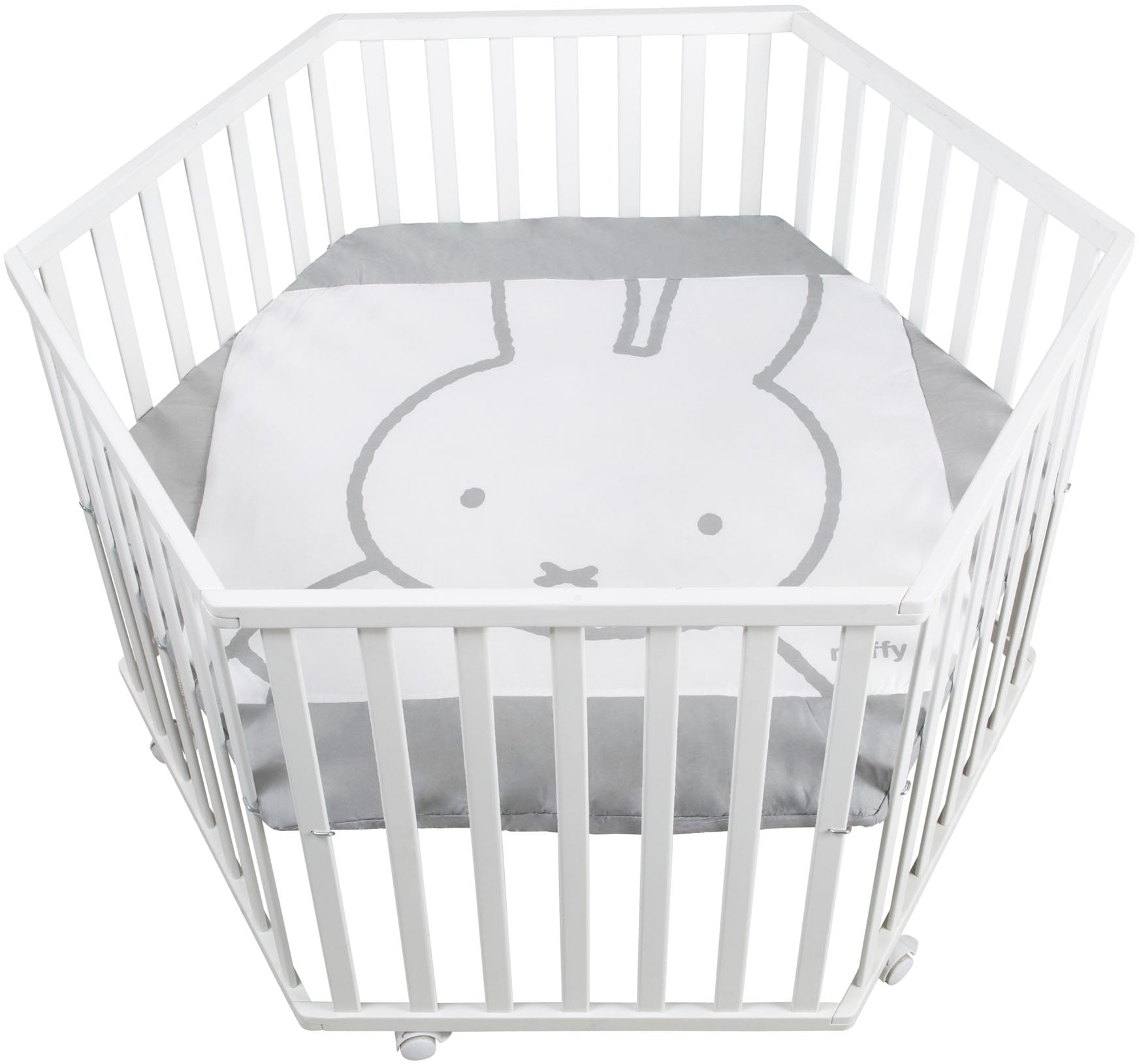 roba® Laufgitter »miffy®, weiss, 6-eckig« bis 15 kg mit Stoffeinlage