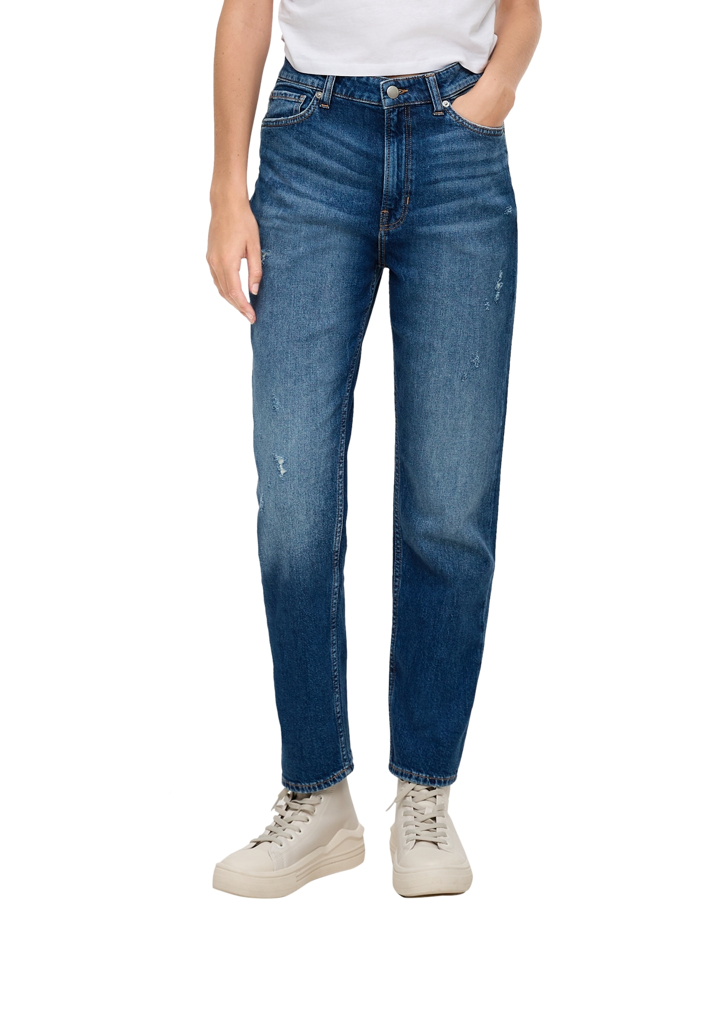 QS 5-Pocket-Jeans, mit geradem Beinverlauf