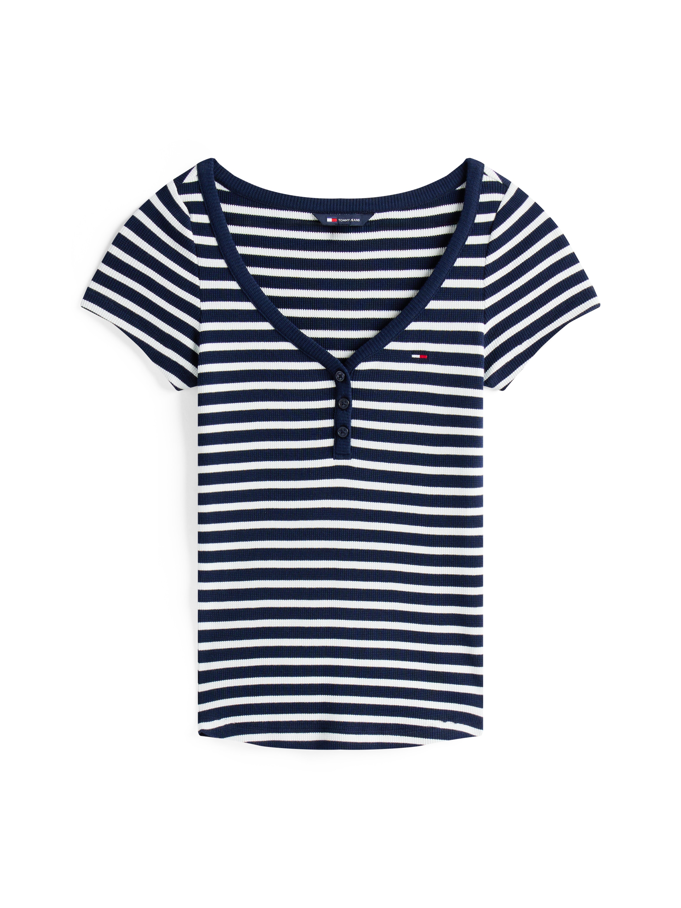 Tommy Jeans Kurzarmshirt »TJW SLIM HENLEY WAFFLE SS«