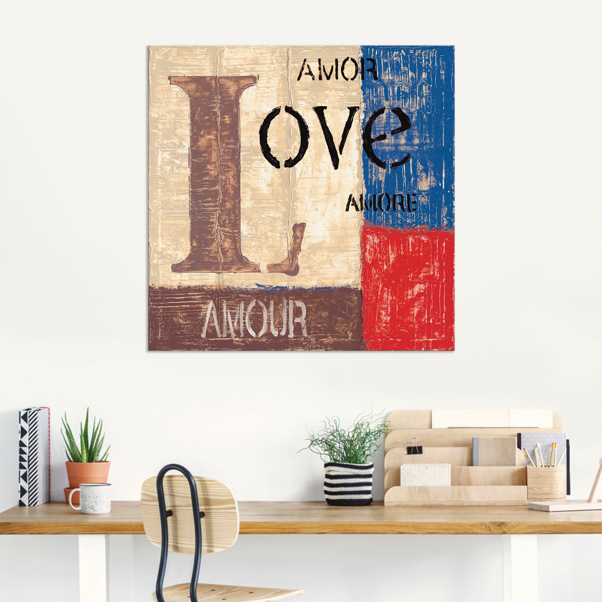 Artland Wandbild »Liebe«, Sprüche & Texte, (1 St.), als Alubild, Leinwandbild, Wandaufkleber oder Poster in versch. Grössen