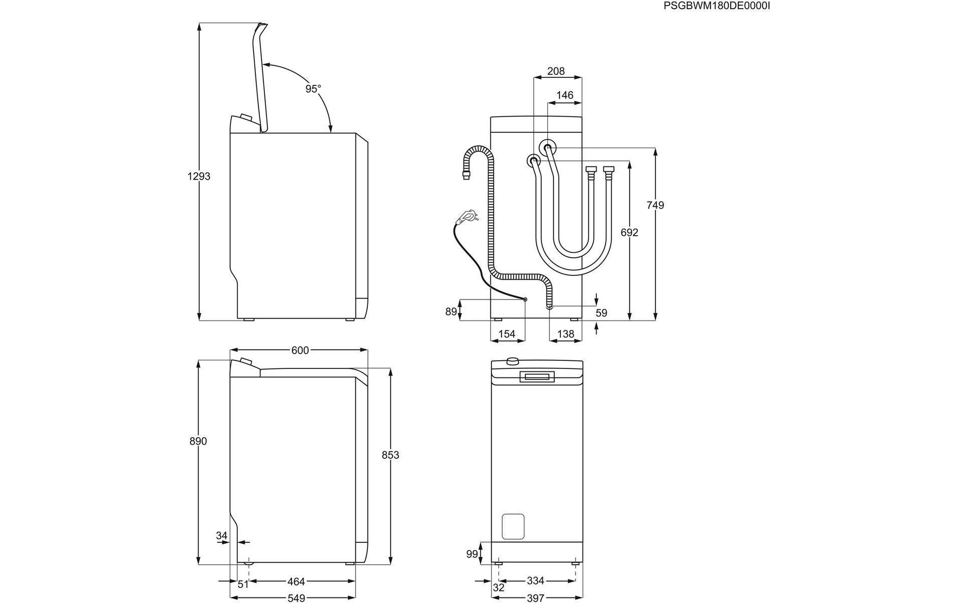 Zanussi Waschmaschine »ZWT3207«, 6 kg, 1200 U/min