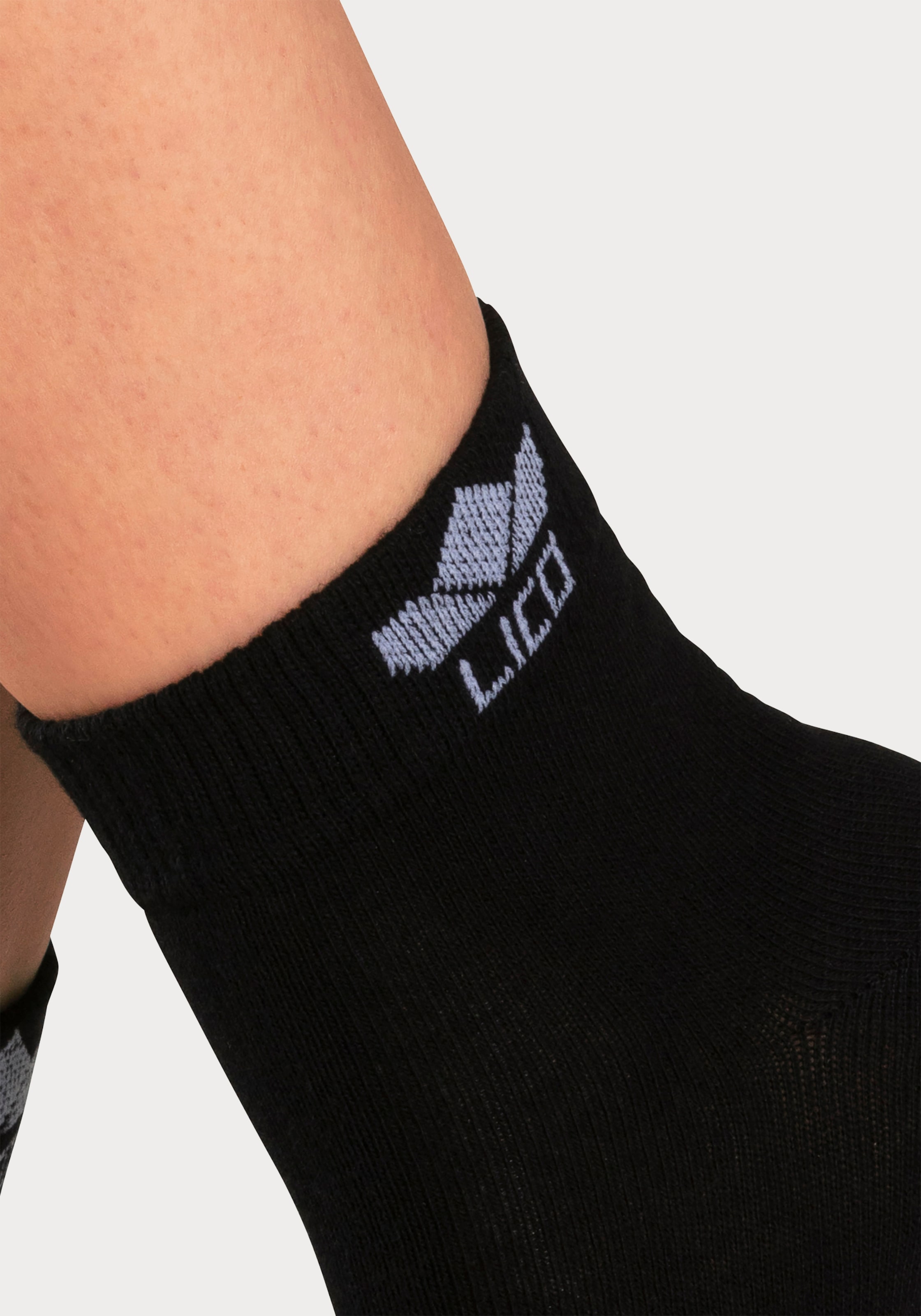 Lico Kurzsocken, (6 Paar), mit eingestricktem Logo im Bündchen