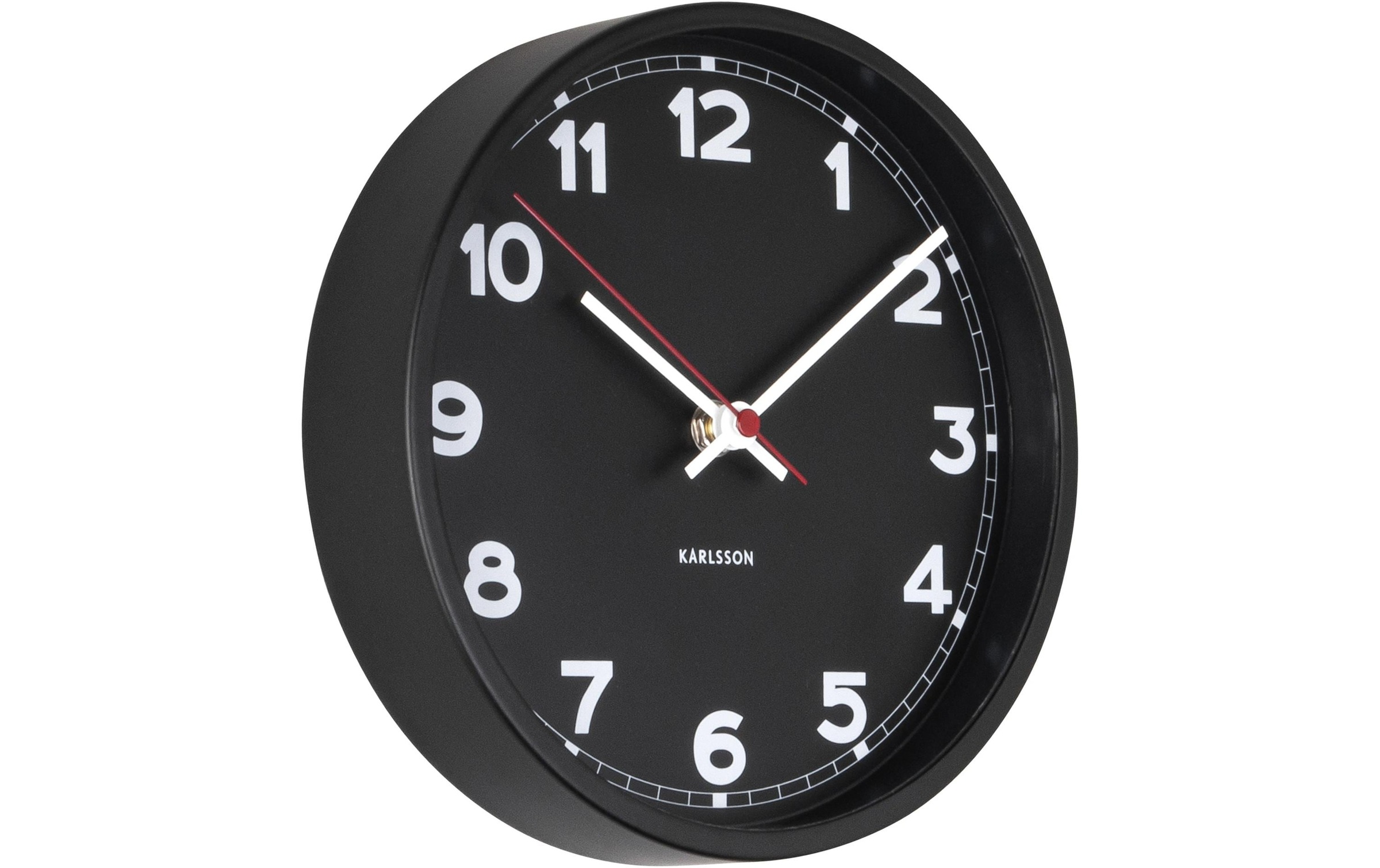 Karlsson Wanduhr »New Classic Small 20 cm, Schwarz«