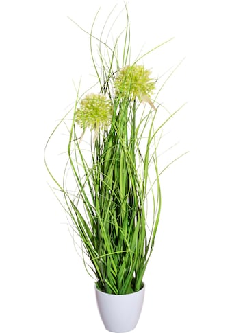 Kunstgras »Grasbusch mit Allium«