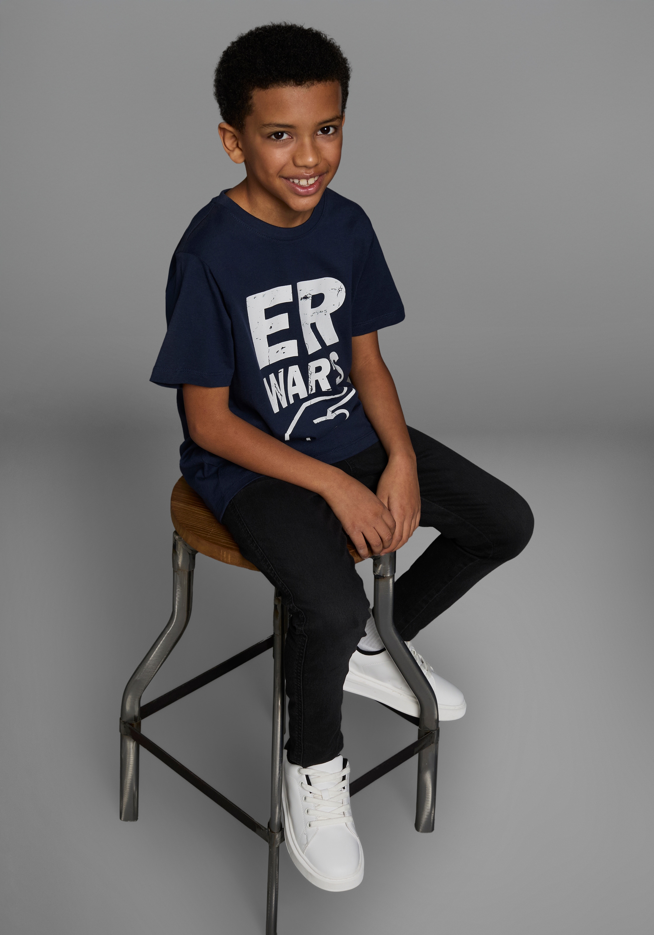 KIDSWORLD T-Shirt »ER WAR`S«, Kurzarm, mit Rundhalsausschnitt, mit Aufdruck, aus Baumwolle