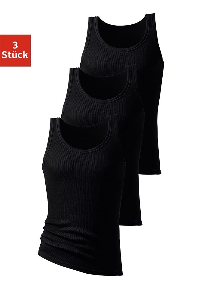 H.I.S Tanktop "Feinripp" Packung, 3 Stk. aus weicher Baumwollqualität