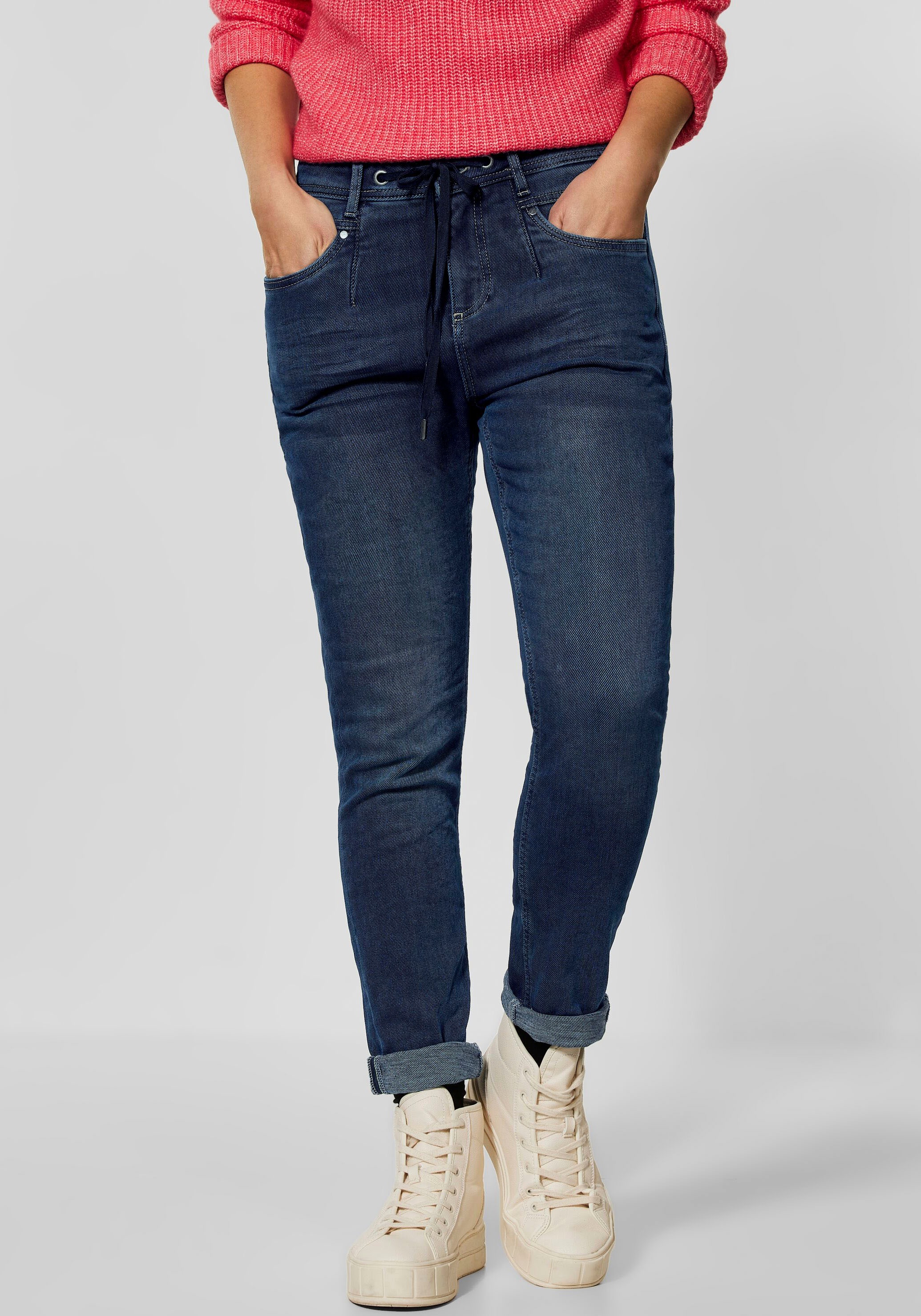 STREET ONE Loose-fit-Jeans »Style Bonny«, mit Kordelzug im Bund kaufen