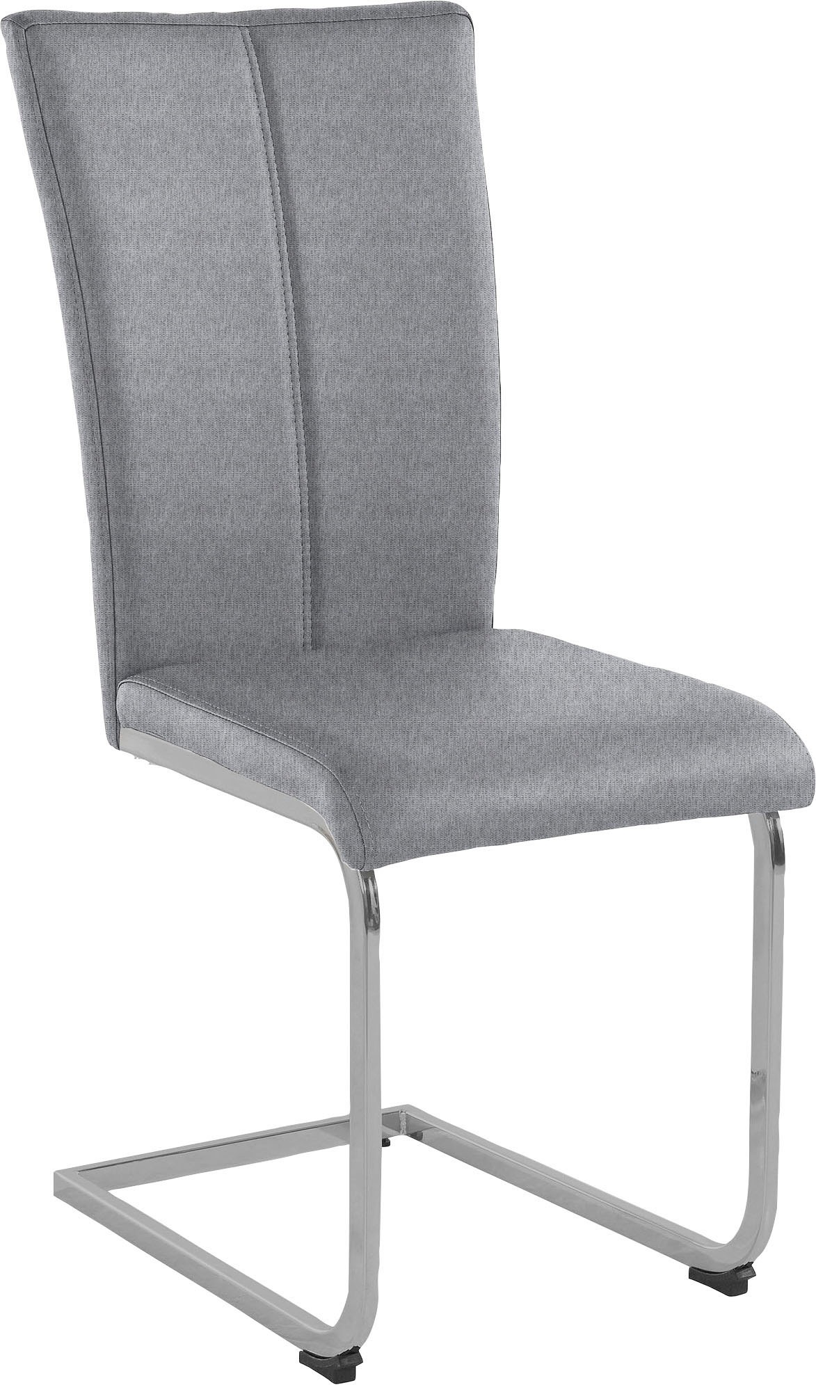 Home affaire Freischwinger »Alex«, (Set), 2 St., Struktur 2, Stuhl belastbar bis 120 Kg, Gestell im Chrom-Look