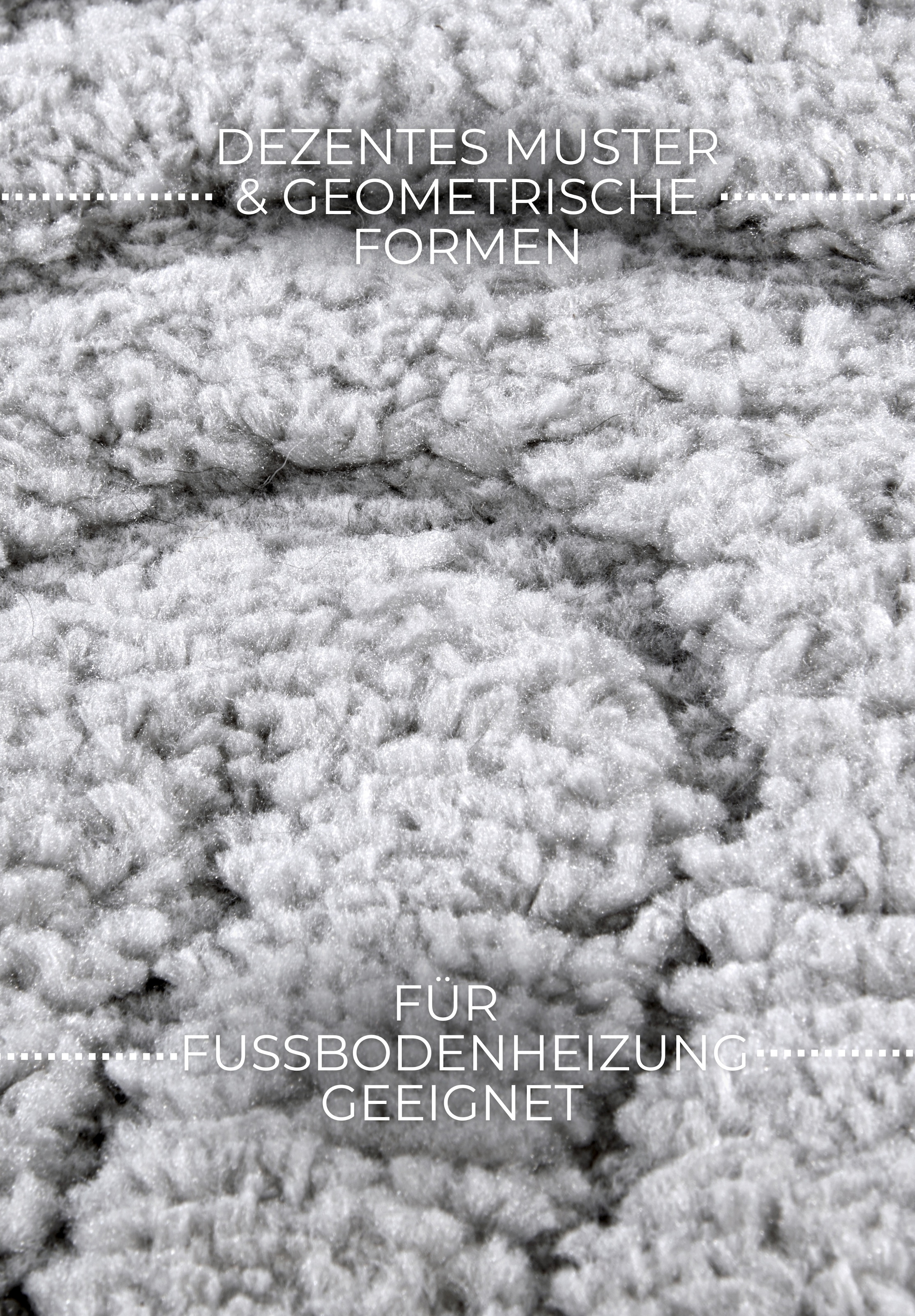 ELLE DECORATION Designteppich »Cosy Panglao, auch als Rundteppich erhältlich«, rechteckig, 14 mm Höhe, uni Kurzflor, Hoch Tief Struktur, modern, Skandi, Boho, Wohnzimmer