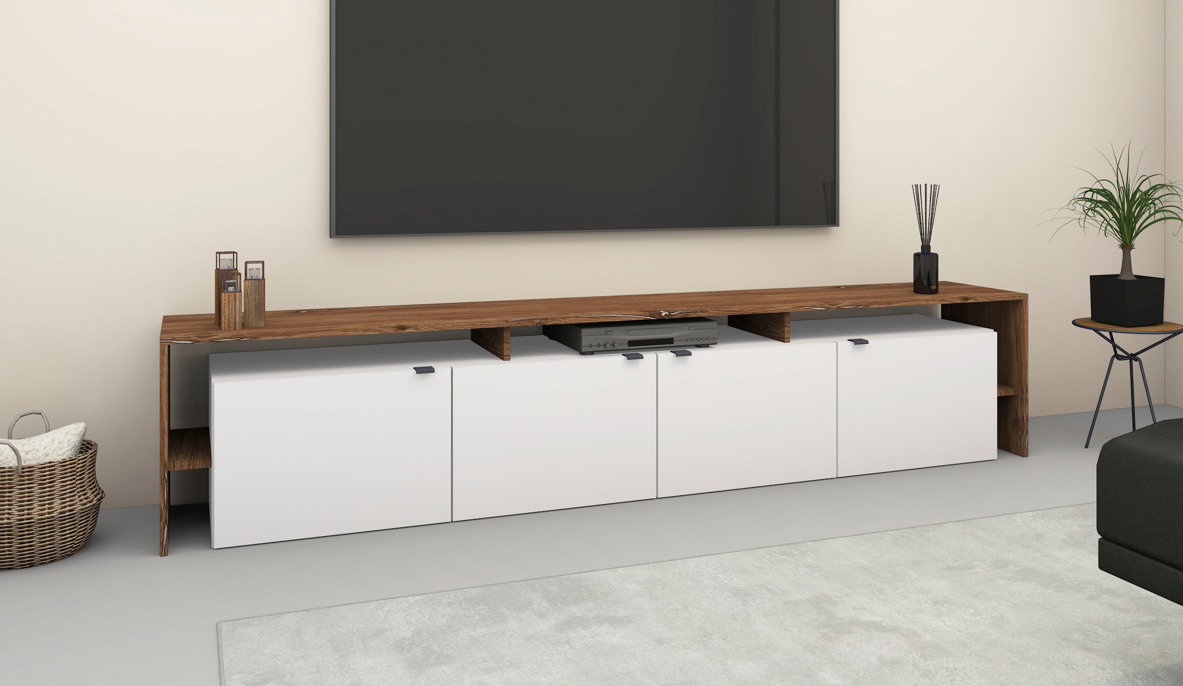 borchardt Möbel TV-Schrank »Sophia«, Breite 220 cm, mit Überbau