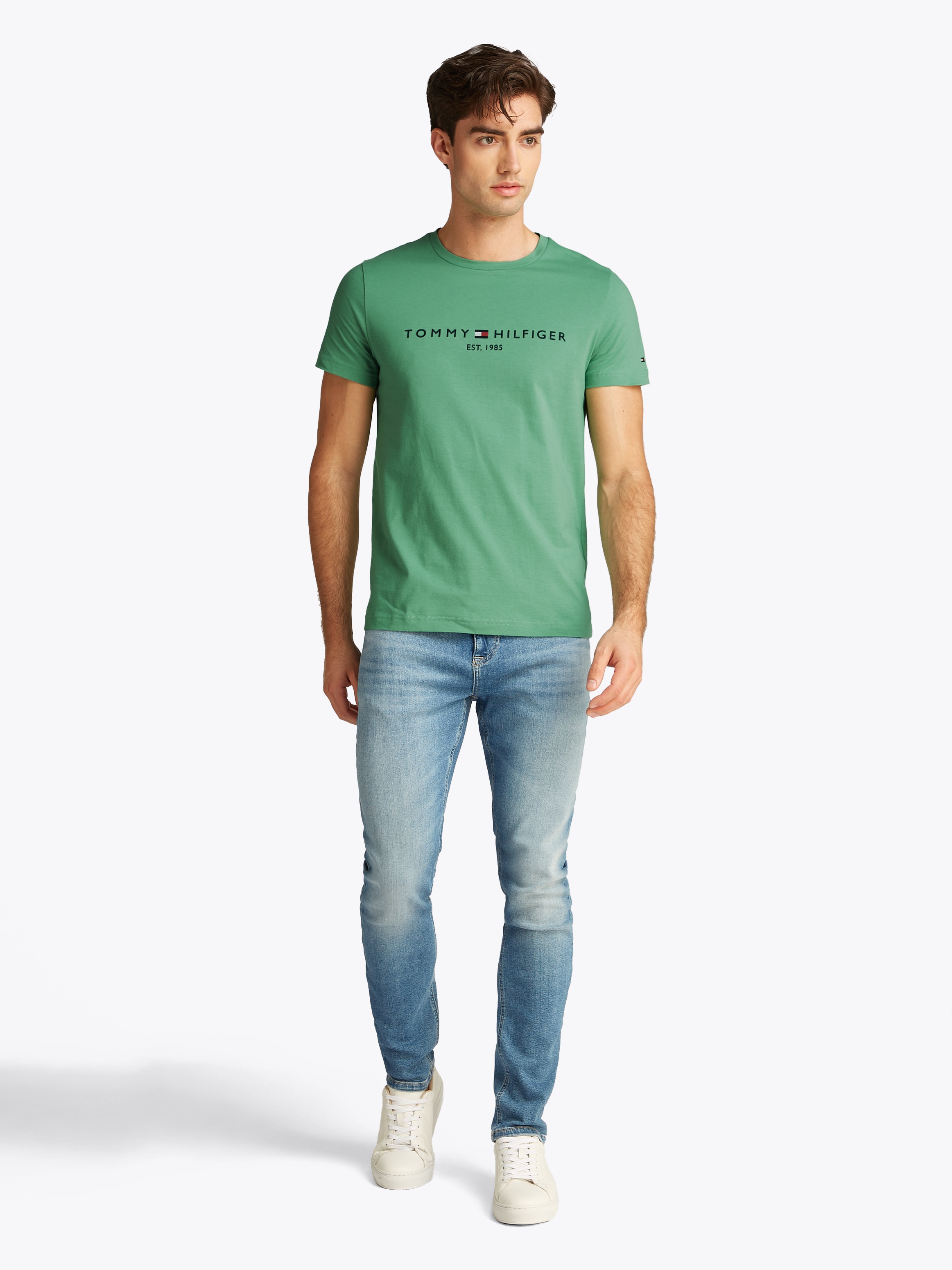 Tommy Hilfiger T-Shirt »TOMMY LOGO TEE«, aus reiner Baumwolle