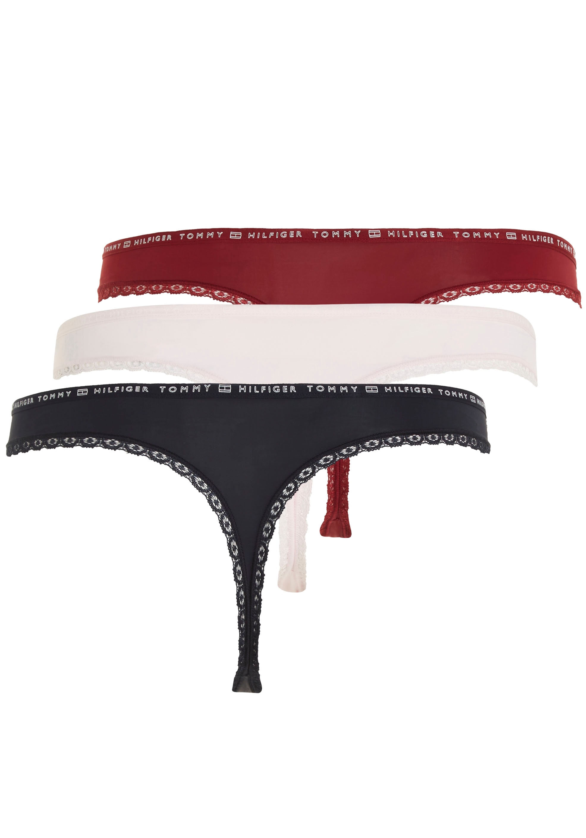Tommy Hilfiger Underwear String, Schweiz 3er-Pack), (Packung, bestellen Tommy Hilfiger-Logomuster online mit St., 3 Jelmoli-Versand bei