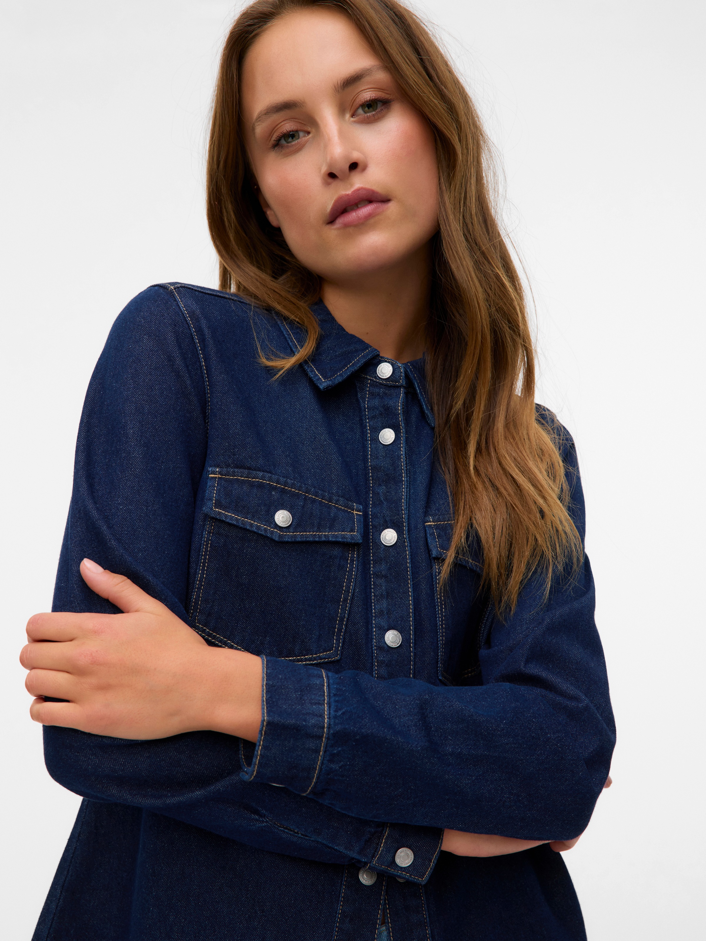 Vero Moda Jeansbluse »VMJENNIE LS DENIM SHIRT MIX NOOS«
