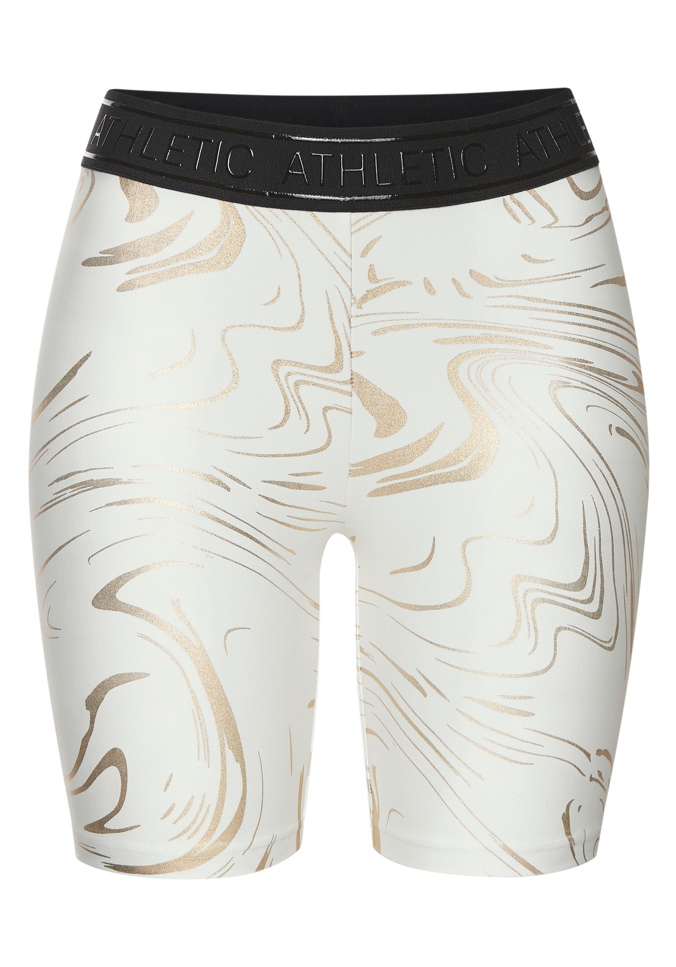 LASCANA ACTIVE Funktionsshorts, mit glänzendem 3D Schriftzug auf dem Bund