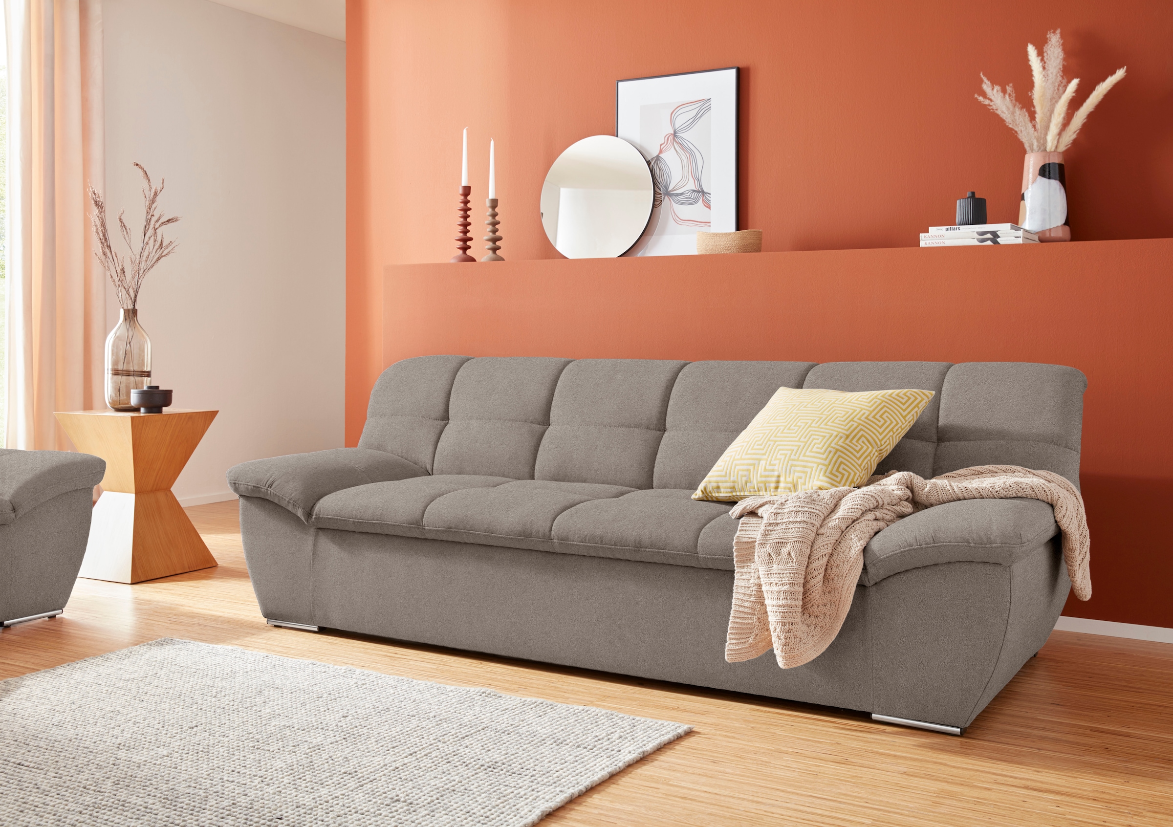 DOMO collection 3-Sitzer »Lagoa, moderne Sitzheftung, bequem und komfortabel«, frei im Raum stellbar, in grosser Farbauswahl