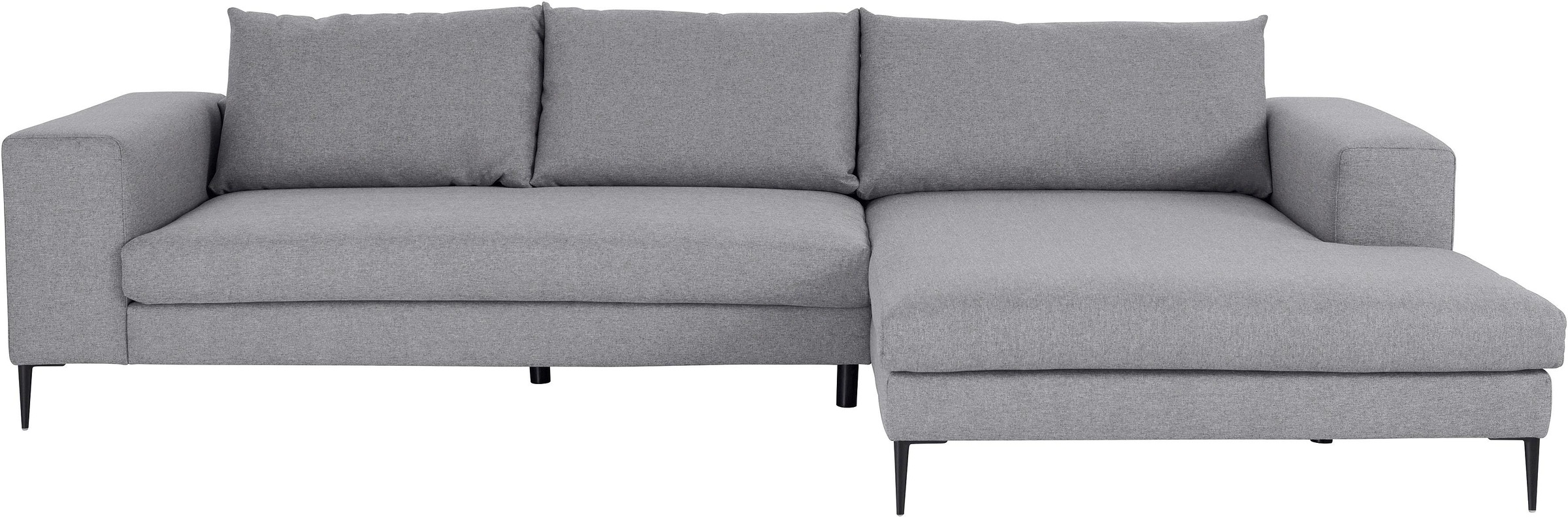 INOSIGN Ecksofa »Aurora, L-Form, mit extra breiter Recamiere, 324 x 170 cm (BxT)«, Designsofa mit tollem Sitzkomfort, extra hohe Metallfüsse schwarz