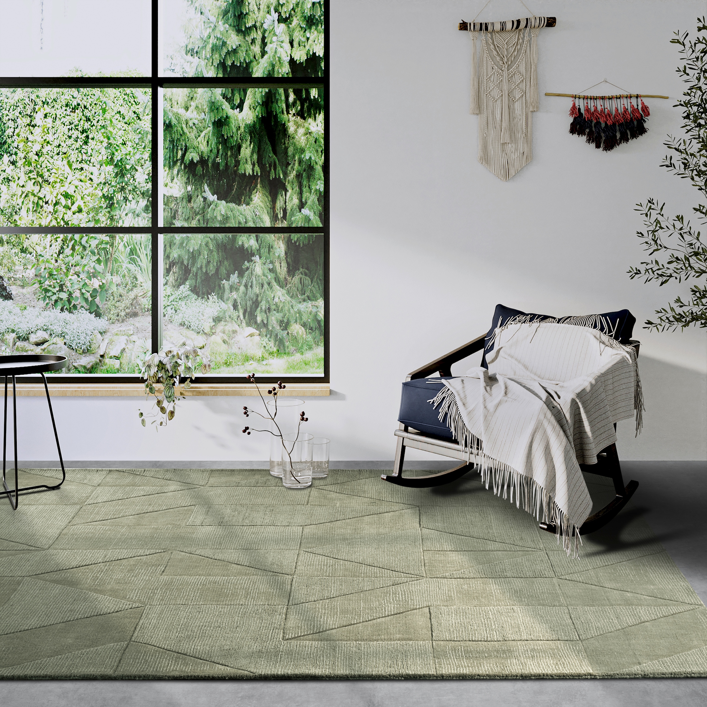 Villeroy & Boch Wollteppich »Ursule«, rechteckig, 10 mm Höhe, Läufer, handgewebt, Wolle, Natur, Wohnzimmer, Geometrie, Boho
