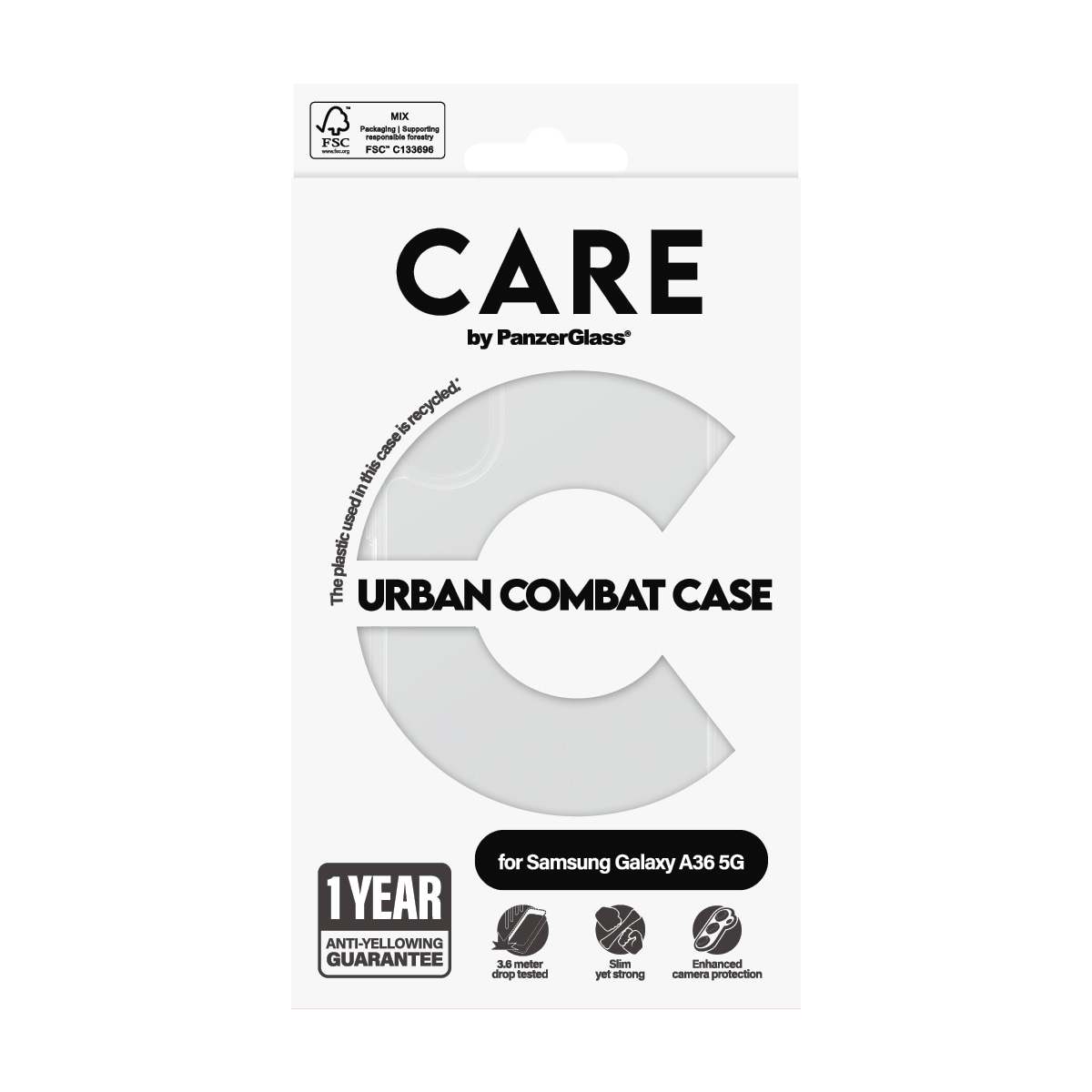 CARE by PanzerGlass Handyhülle »Urban Combat Case für Samsung Galaxy A36 5G«, Samsung Galaxy A36 5G, Backcover, Schutzhülle, Handyschutzhülle, Case, Schutzcase, stossfest