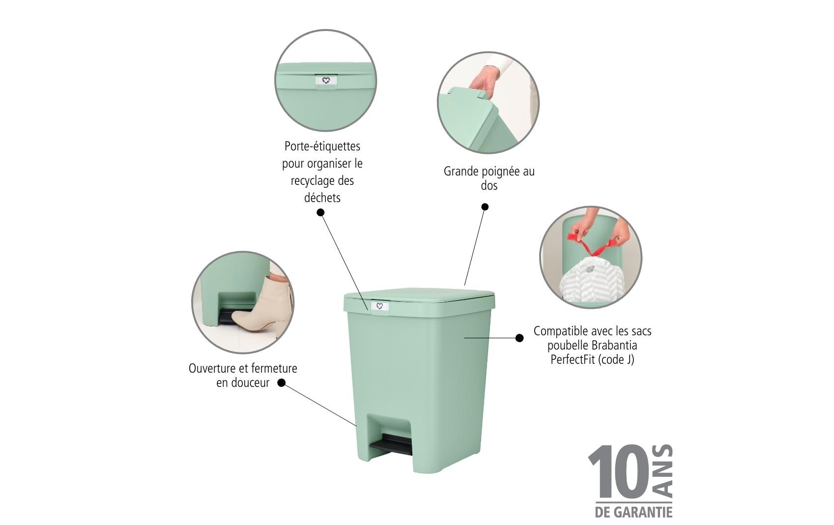 Brabantia Mülleimer »StepUp 25 l«, 1 Behälter