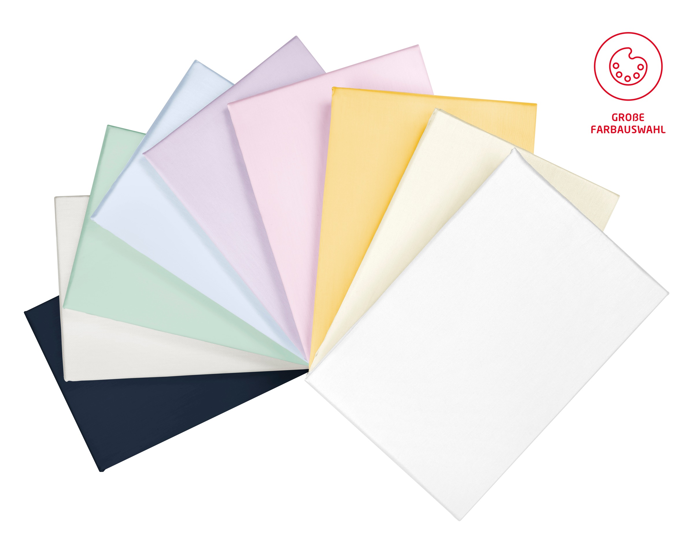 fleuresse Bettwäsche »Colours in 135x200, 155x220 oder 200x200 cm«, Bettwäsche aus 100% Baumwolle, uni, mit Reissverschluss