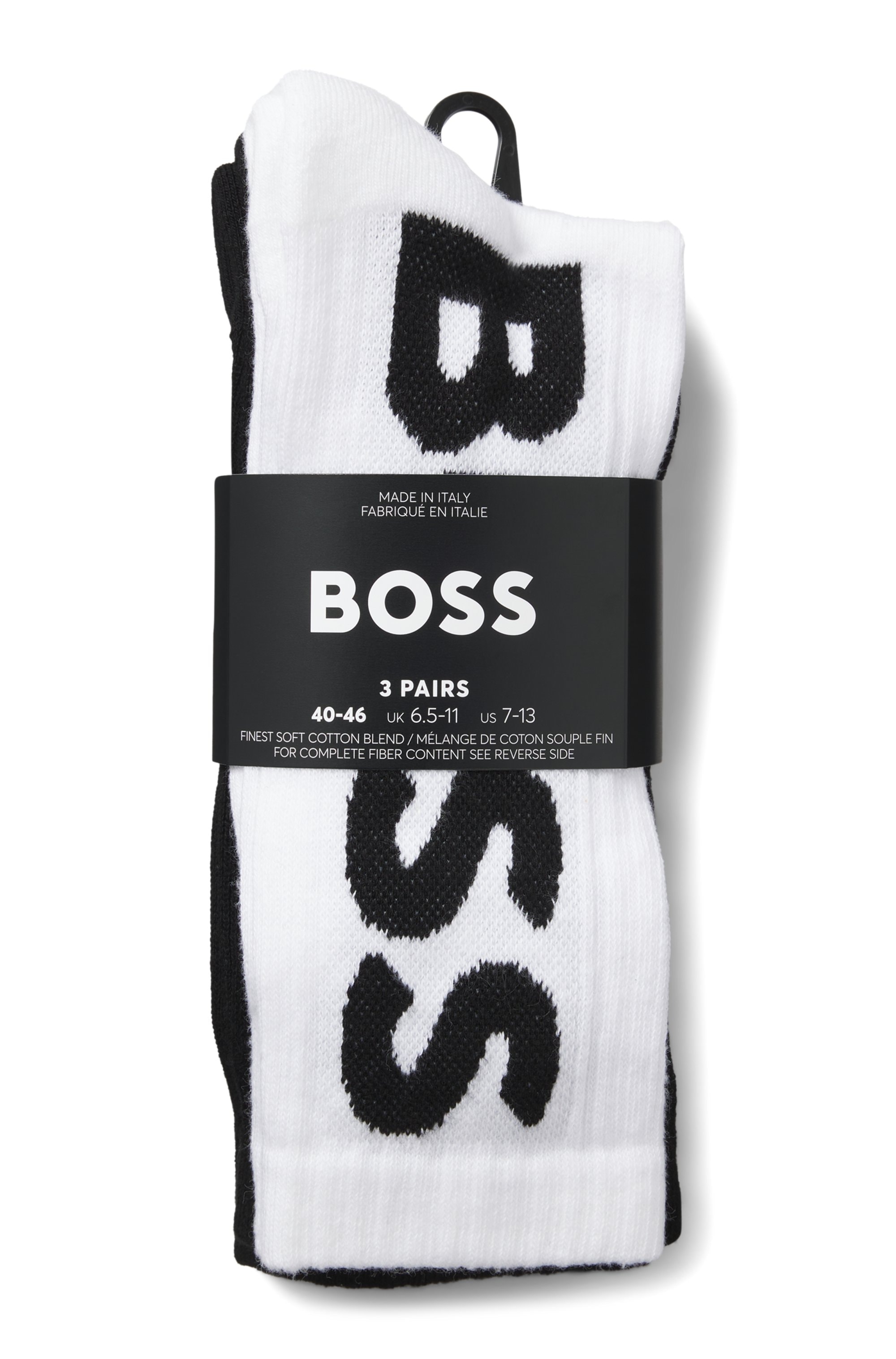 BOSS Socken »3P QS Rib Logo CC«, mit Logo