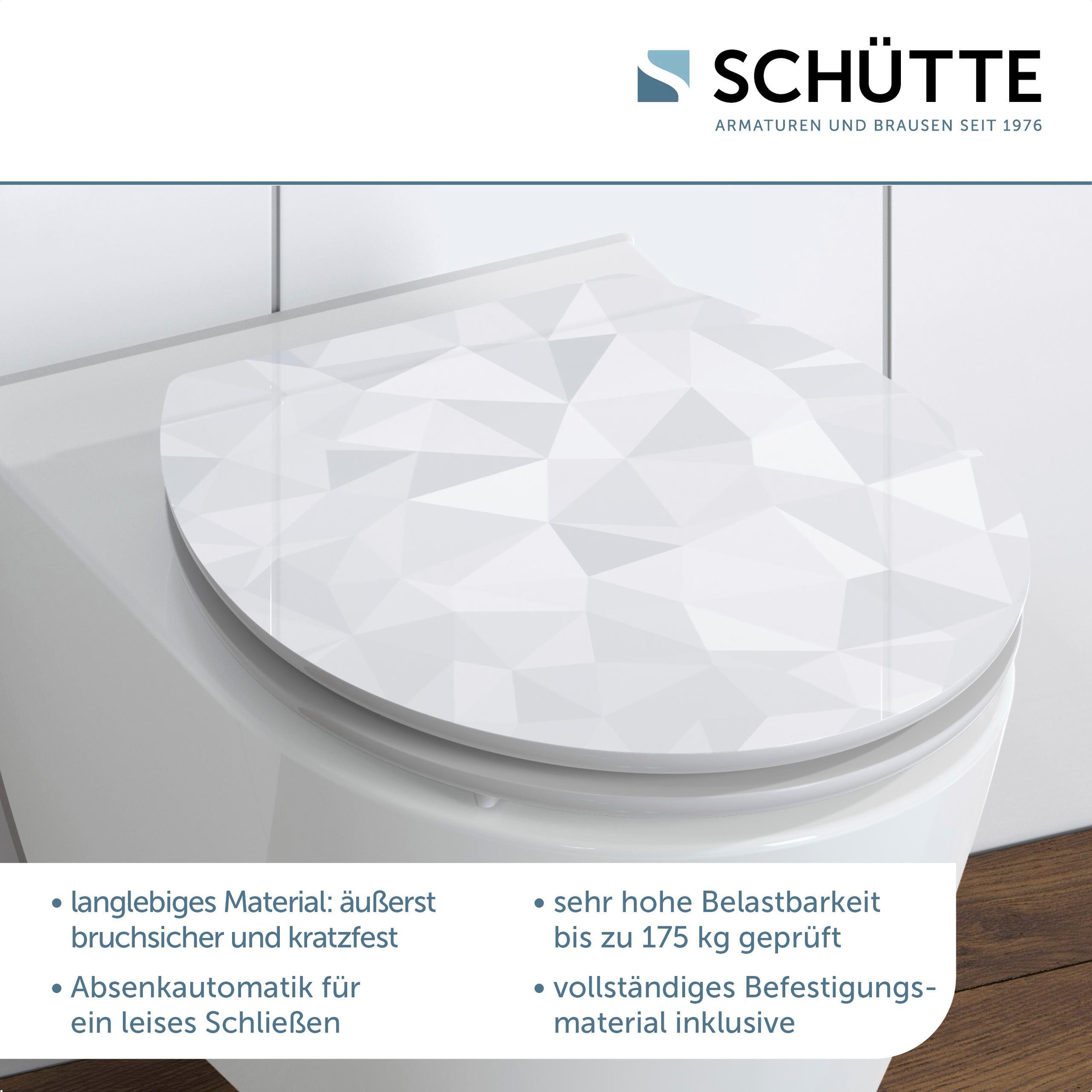 SCHÜTTE MDF HG WC-Sitz DIAMOND, mit Absenkautomatik