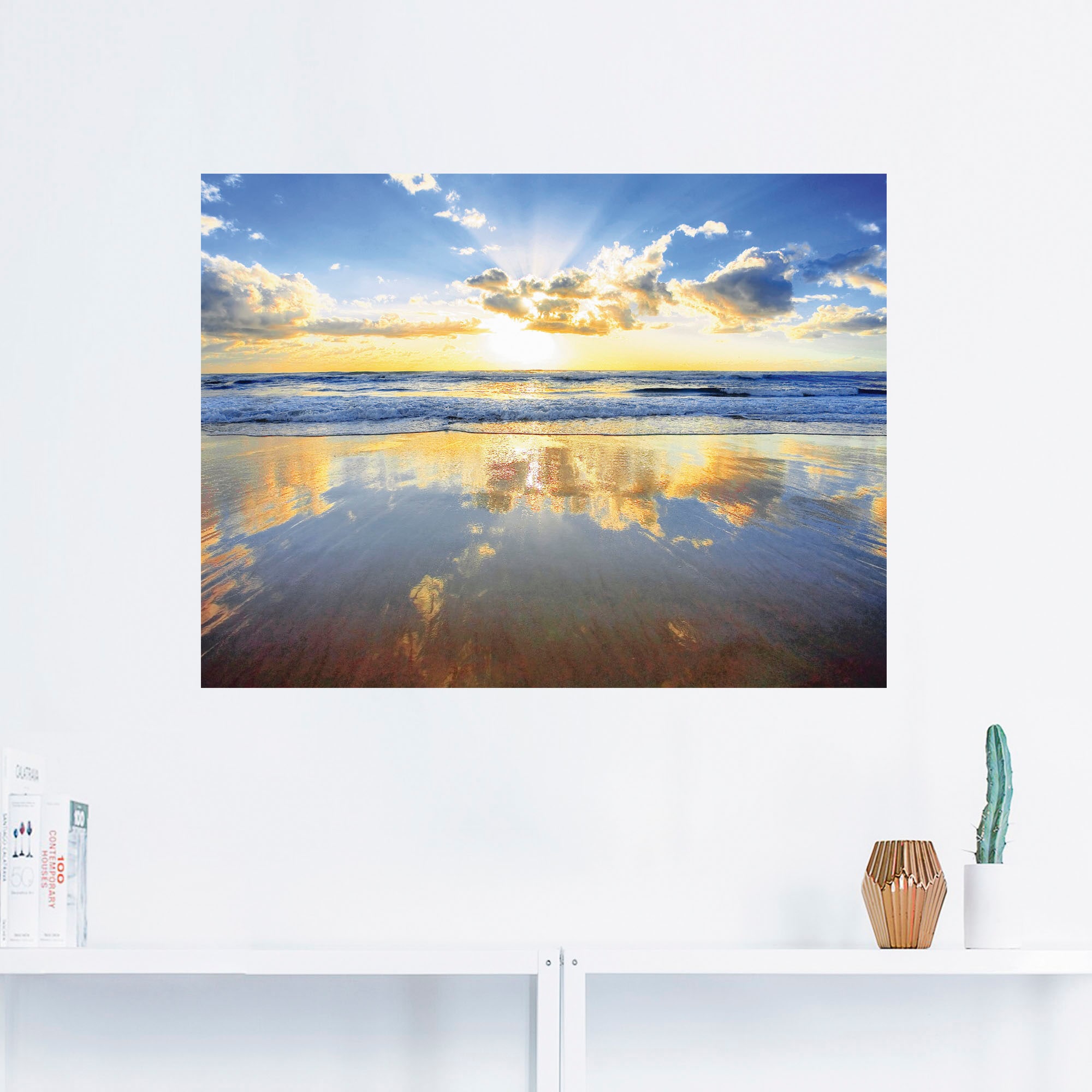Artland Wandbild »Sonnenaufgang über dem Ozean«, Himmel, (1 St.), als Alubild, Outdoorbild, Leinwandbild, Poster, Wandaufkleber