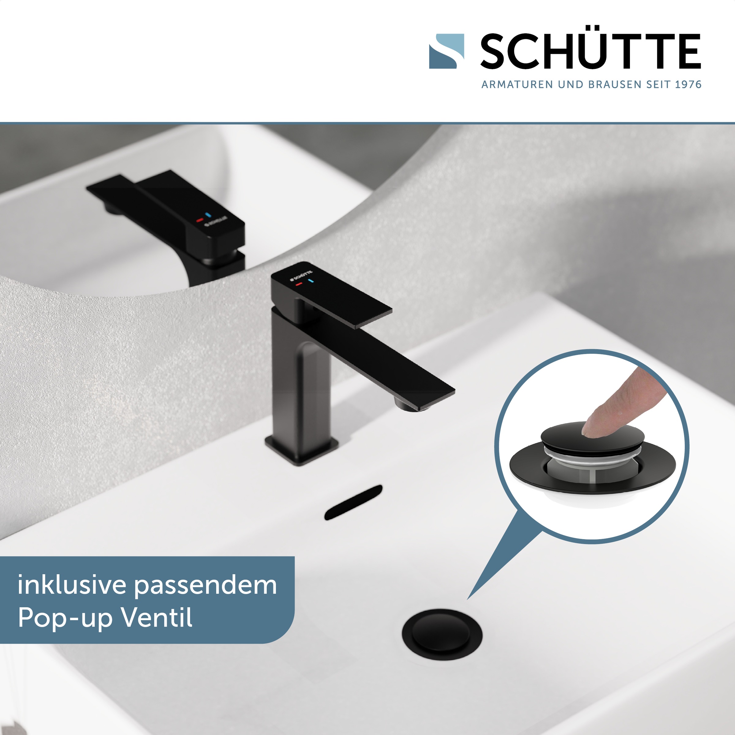 Schütte Waschtischarmatur "SAN DIEGO" Hochdruck Armatur Bad, Waschtischarmatur, Wasserhahn