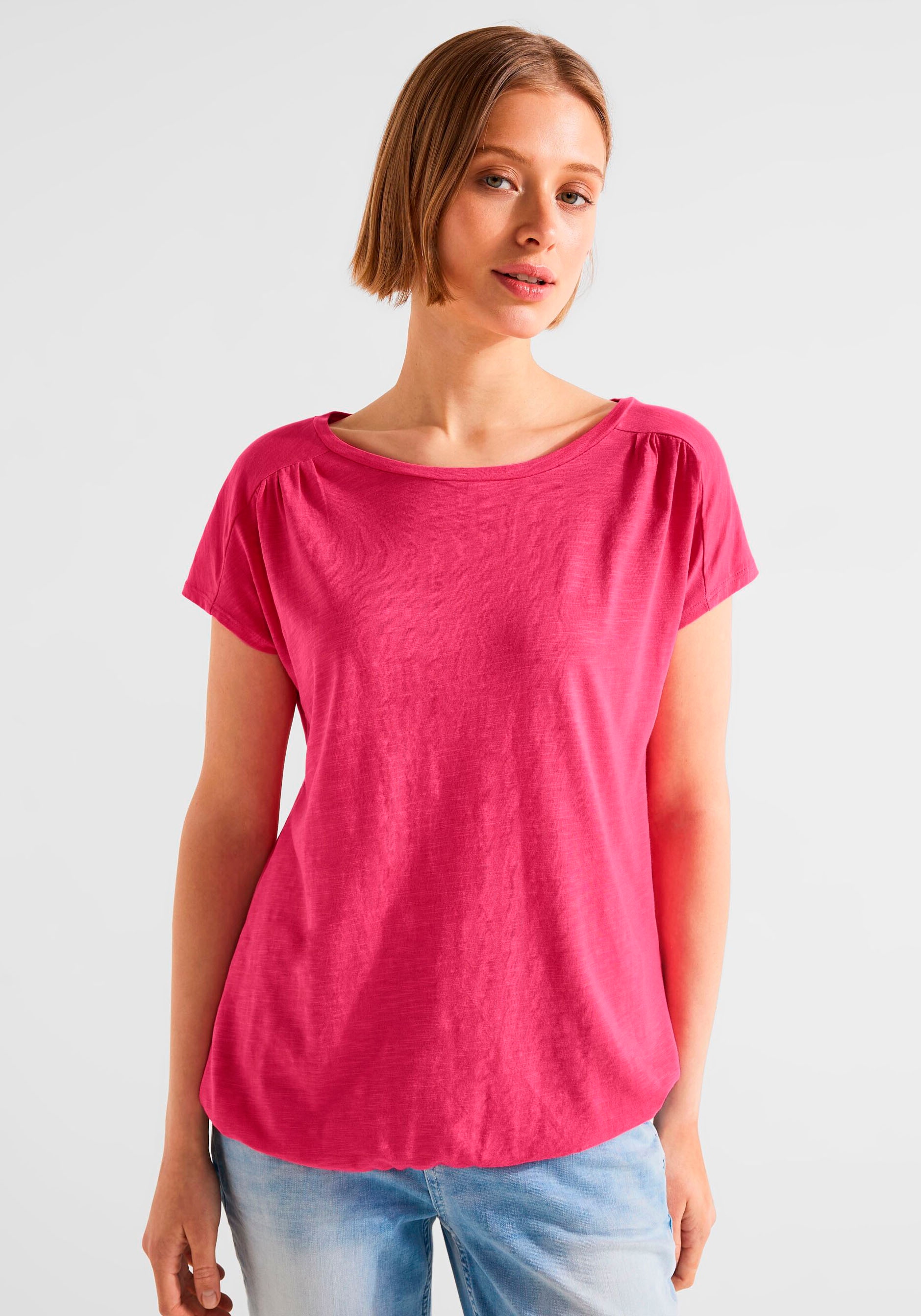 STREET ONE T-Shirt, mit elastischem Saum für perfekten Sitz online shoppen  bei Jelmoli-Versand Schweiz