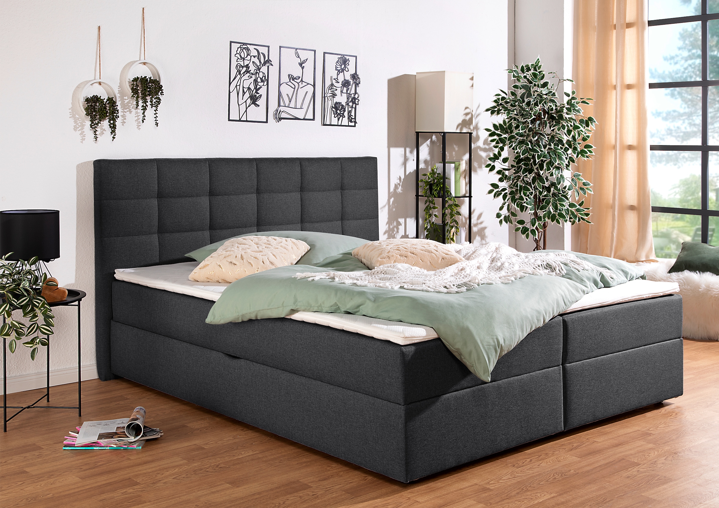 Home affaire Boxbett "Carde" wahlweise mit Bettkasten, in H2, H3 & H4 erhältlich