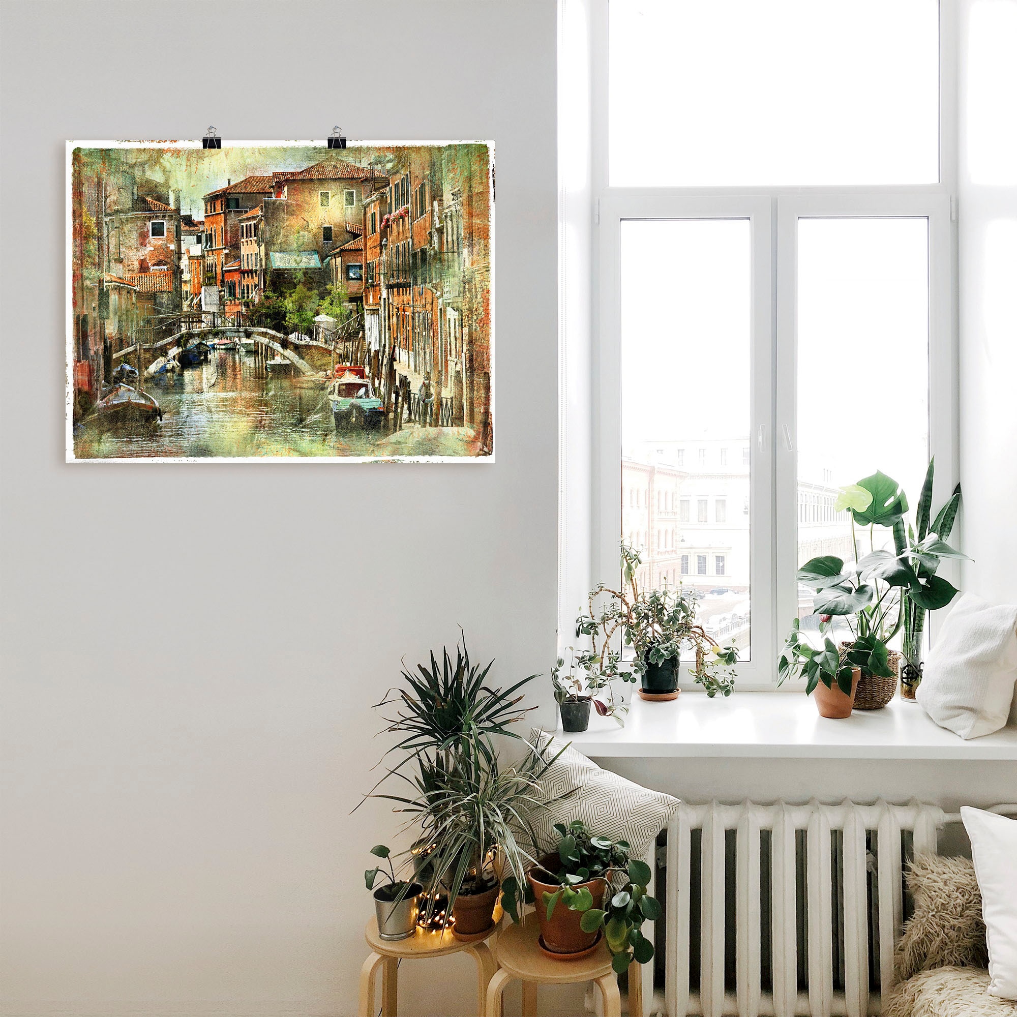 Artland Wandbild »Kanal in Venedig«, Italien, (1 St.), als Leinwandbild, Poster, Wandaufkleber in verschied. Grössen