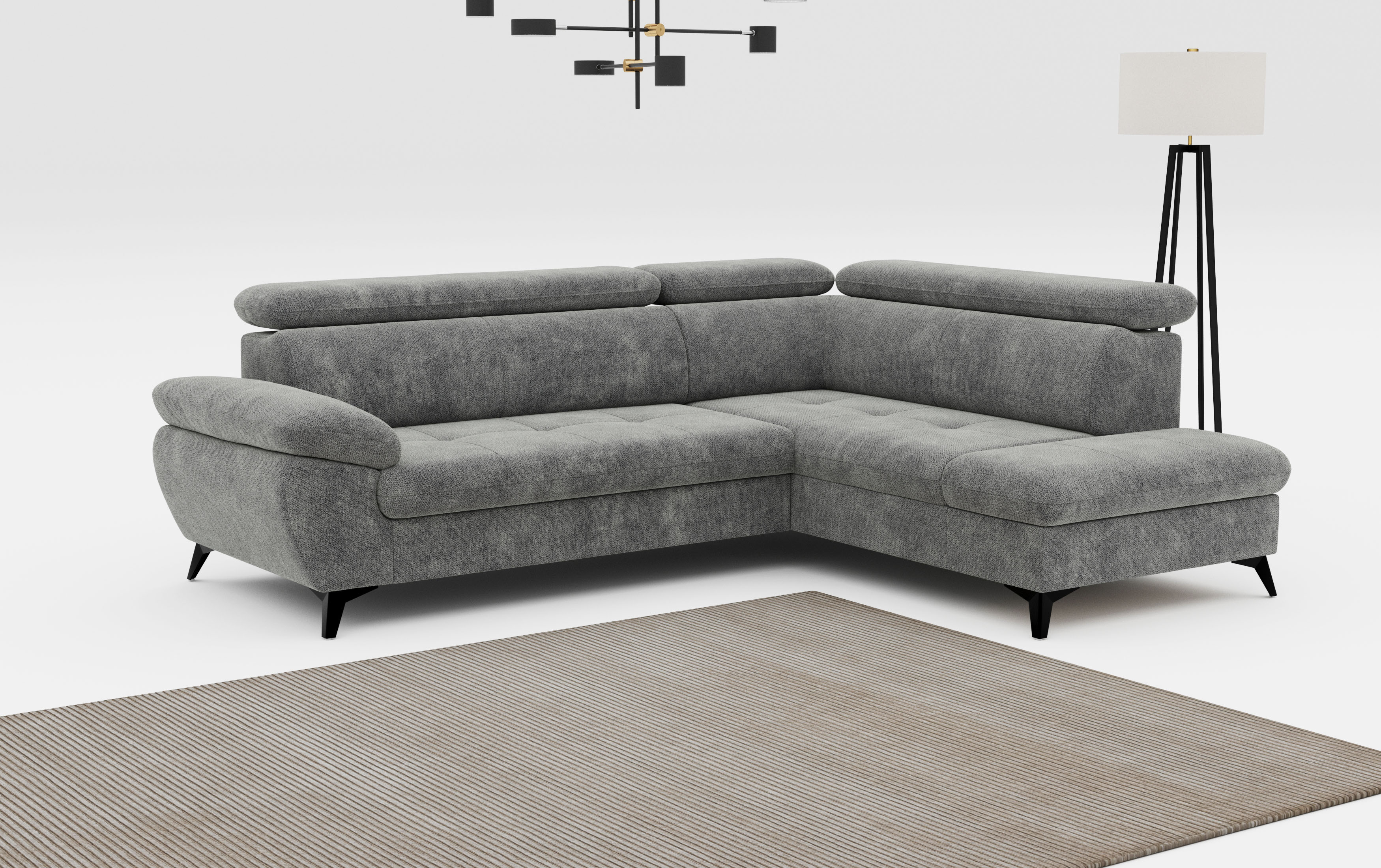 COTTA Ecksofa "Hudson" mit Kopfteilverstellung, optional Schlaffunktion & Bettkasten