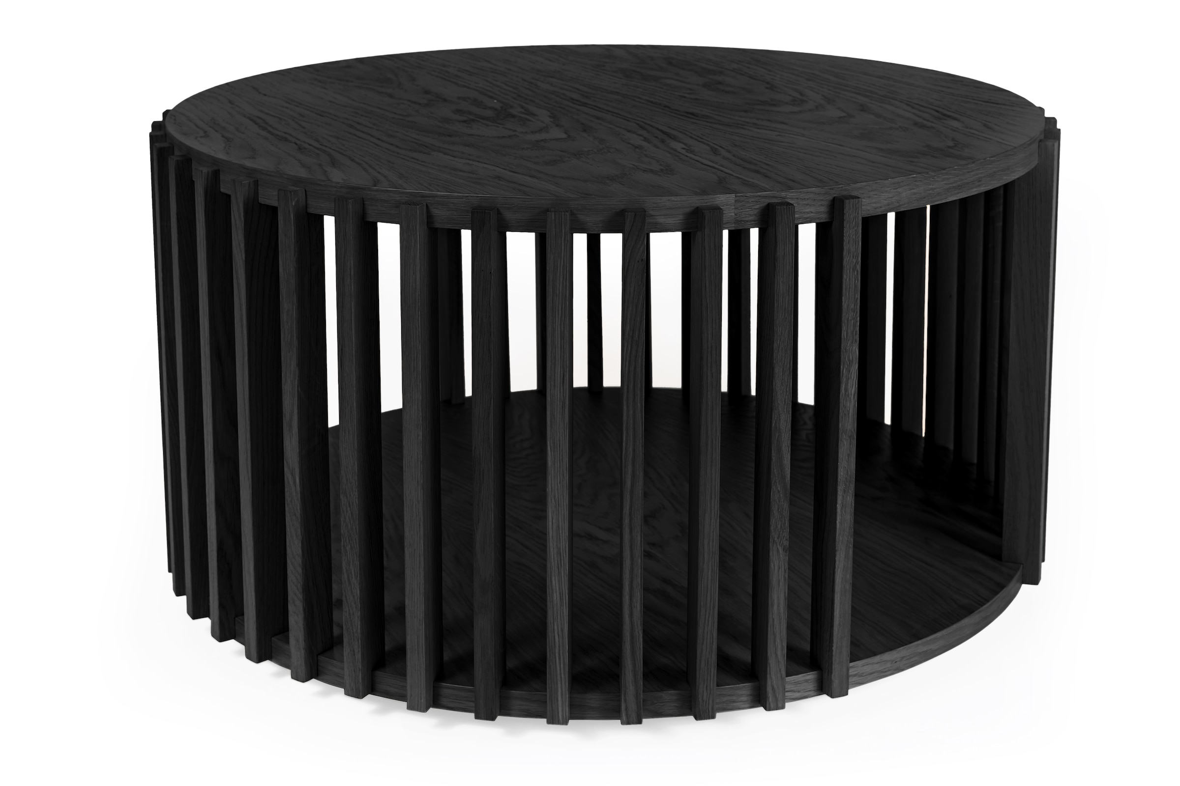 andas Couchtisch »Drum«, Holzfurnier aus Eiche, Sprossen aus massiver Eiche