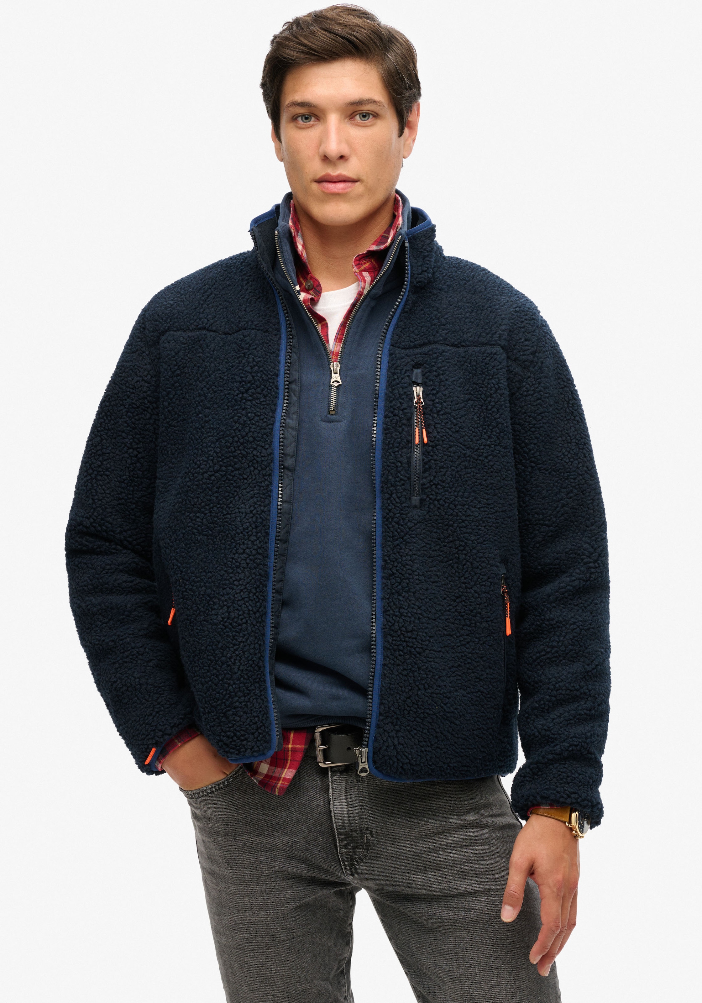 Superdry Fleecejacke »OUTDOOR FULL ZIP FLEECE«, ohne Kapuze