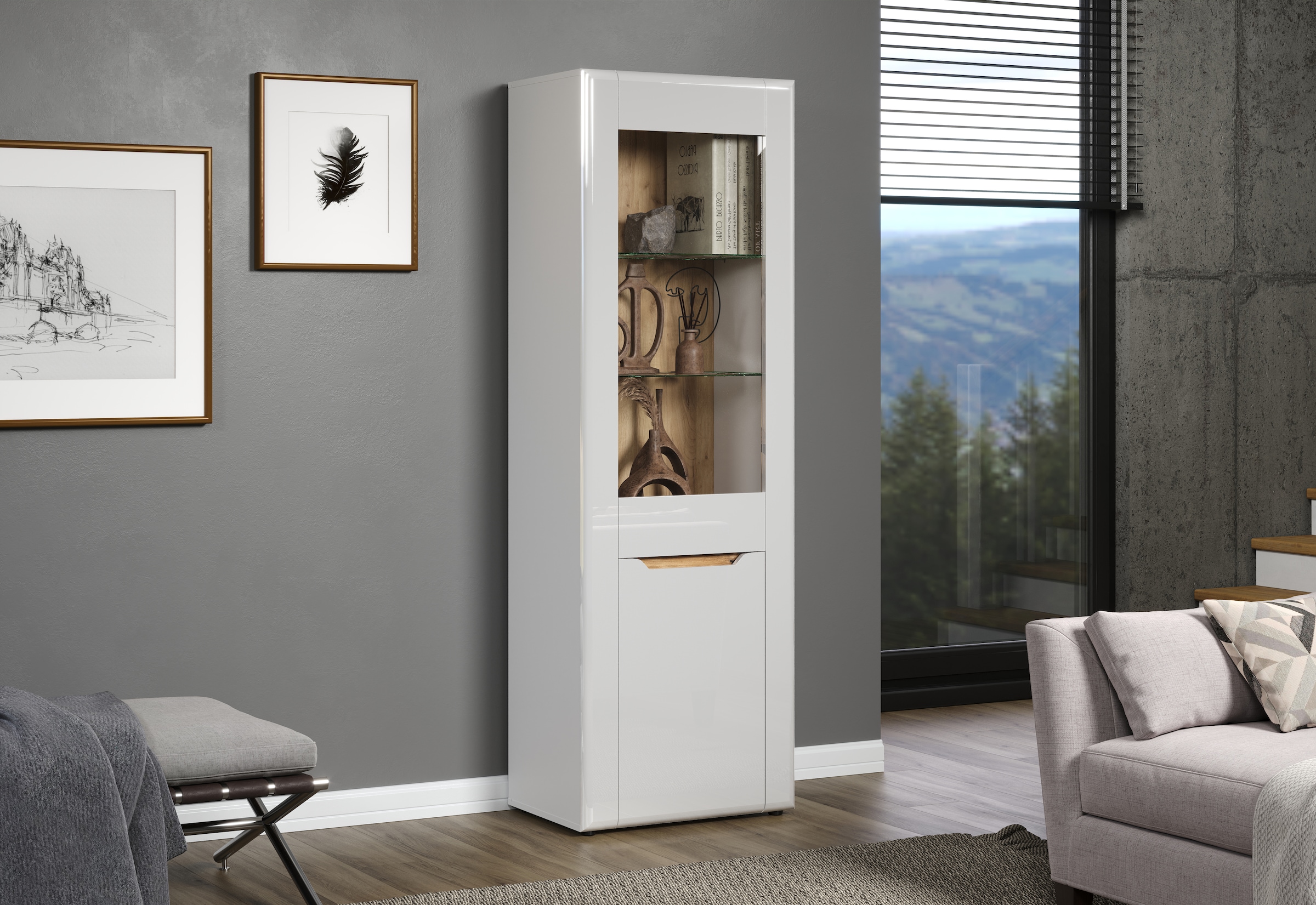 INOSIGN Standvitrine »Graz«, (Packung, 1 St.), Grifflos