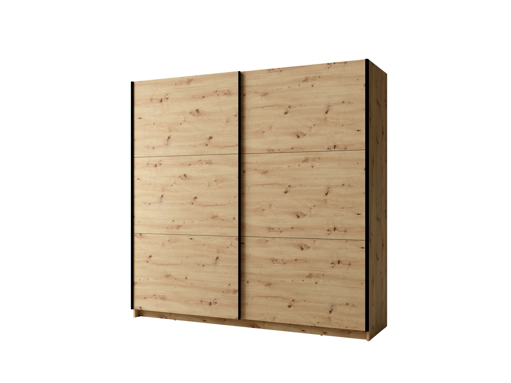 Home affaire Kleiderschrank »Kleiderschrank Fresno mit 5 Einlegeböden und Kleiderstange«, Garderobe mit 2 Schwebetüren, B/H/T 150/207/62 cm