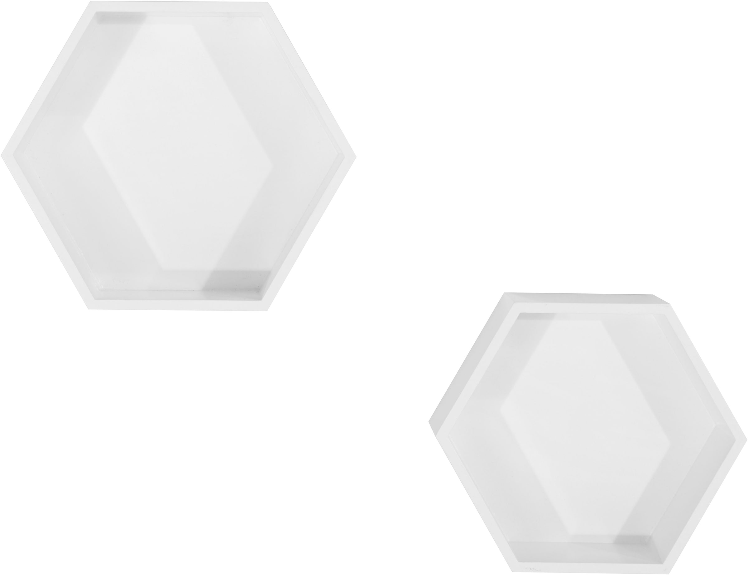 Lüttenhütt Deko-Wandregal »Hexagon«, (2er-Set)