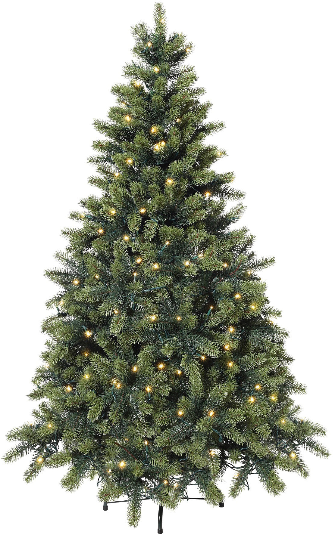 Creativ green Künstlicher Weihnachtsbaum »Weihnachtsdeko, künstlicher Christbaum, Tannenbaum«, incl. integrierter Lichterkette, 150 LEDs