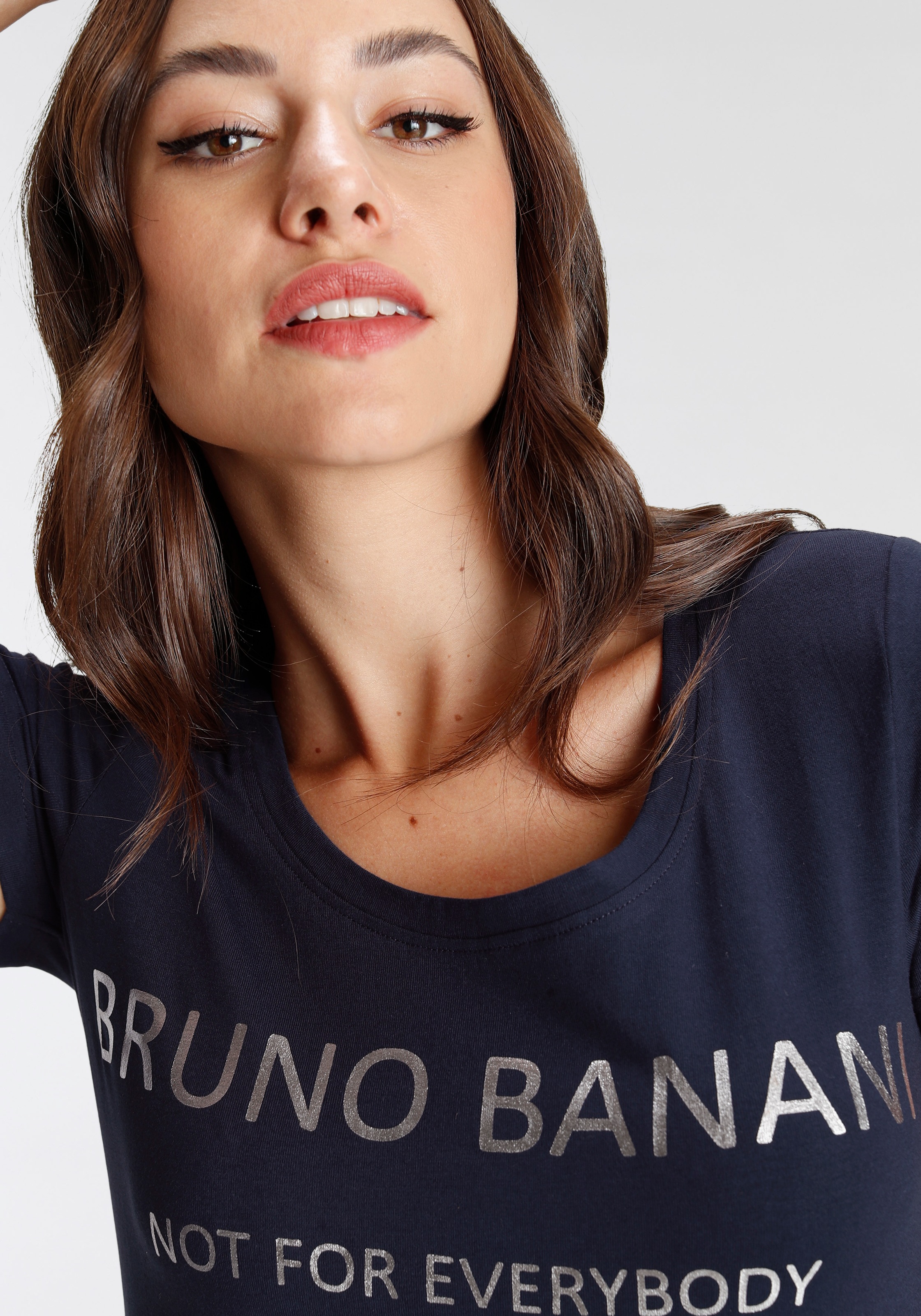 shoppen T-Shirt, online Jelmoli-Versand NEUE goldfarbenem Schweiz Bruno mit KOLLEKTION bei Logodruck Banani