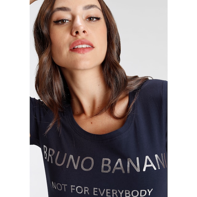 Bruno Banani T-Shirt, mit goldfarbenem Logodruck NEUE KOLLEKTION online  shoppen bei Jelmoli-Versand Schweiz