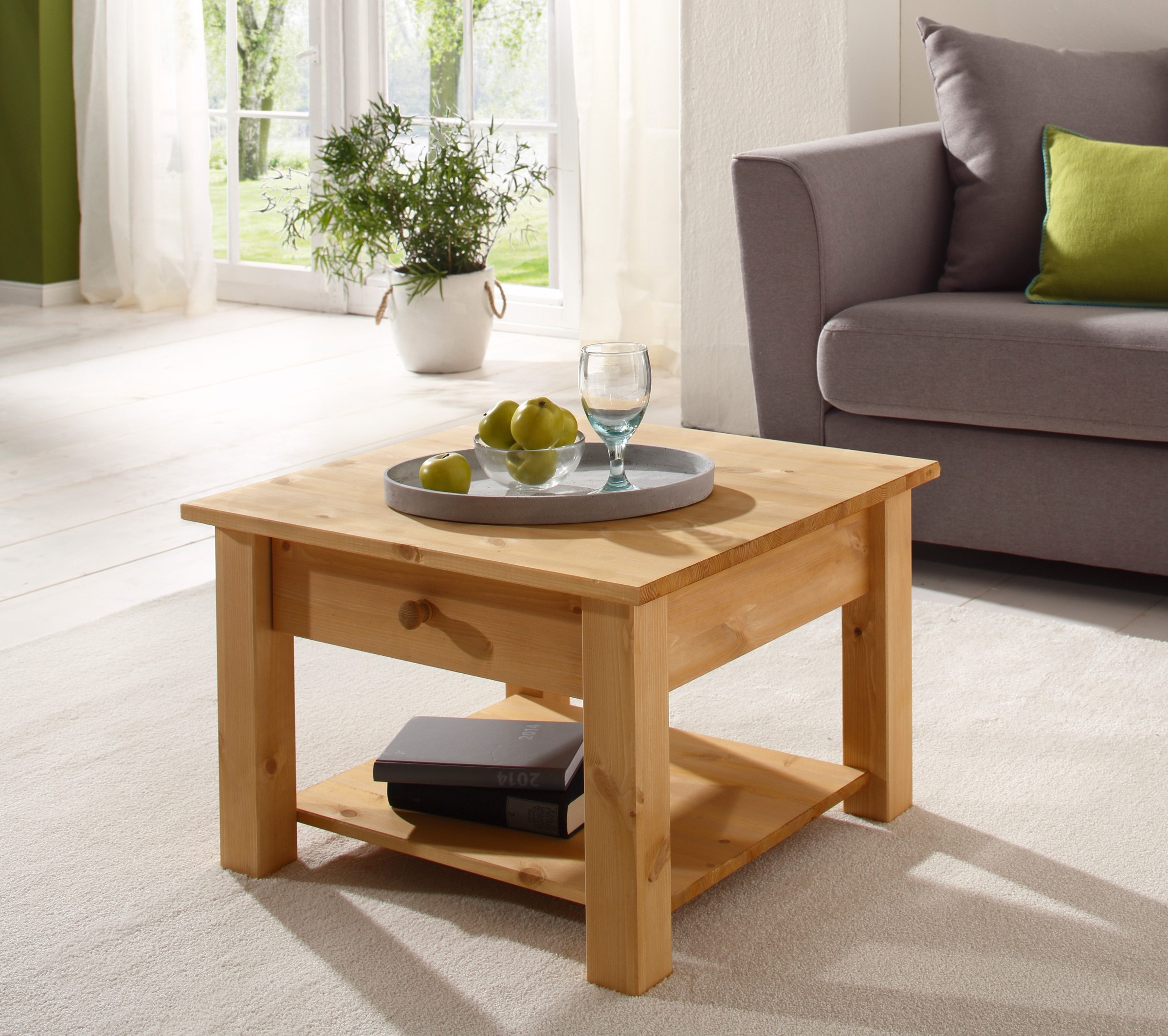 Home affaire Couchtisch »Chicago, TOPSELLER!«, (Couchtisch, Sofatisch), in zwei Grössen, Landhausstil, zusätzlicher Stauraum