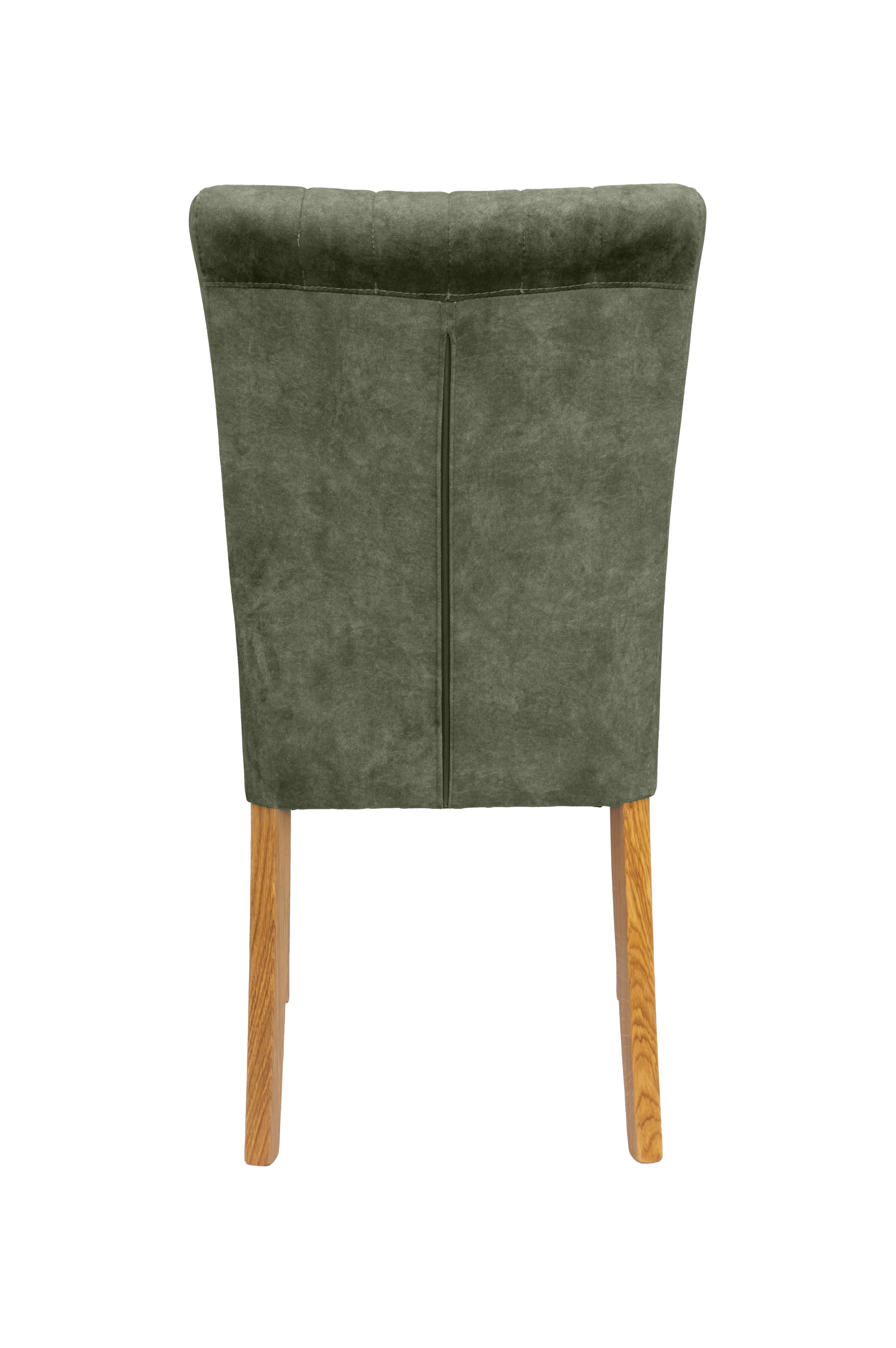 Home affaire 4-Fussstuhl, (Set), 2 St., Samtvelours, vertikale Nähte in der Rückenlehne