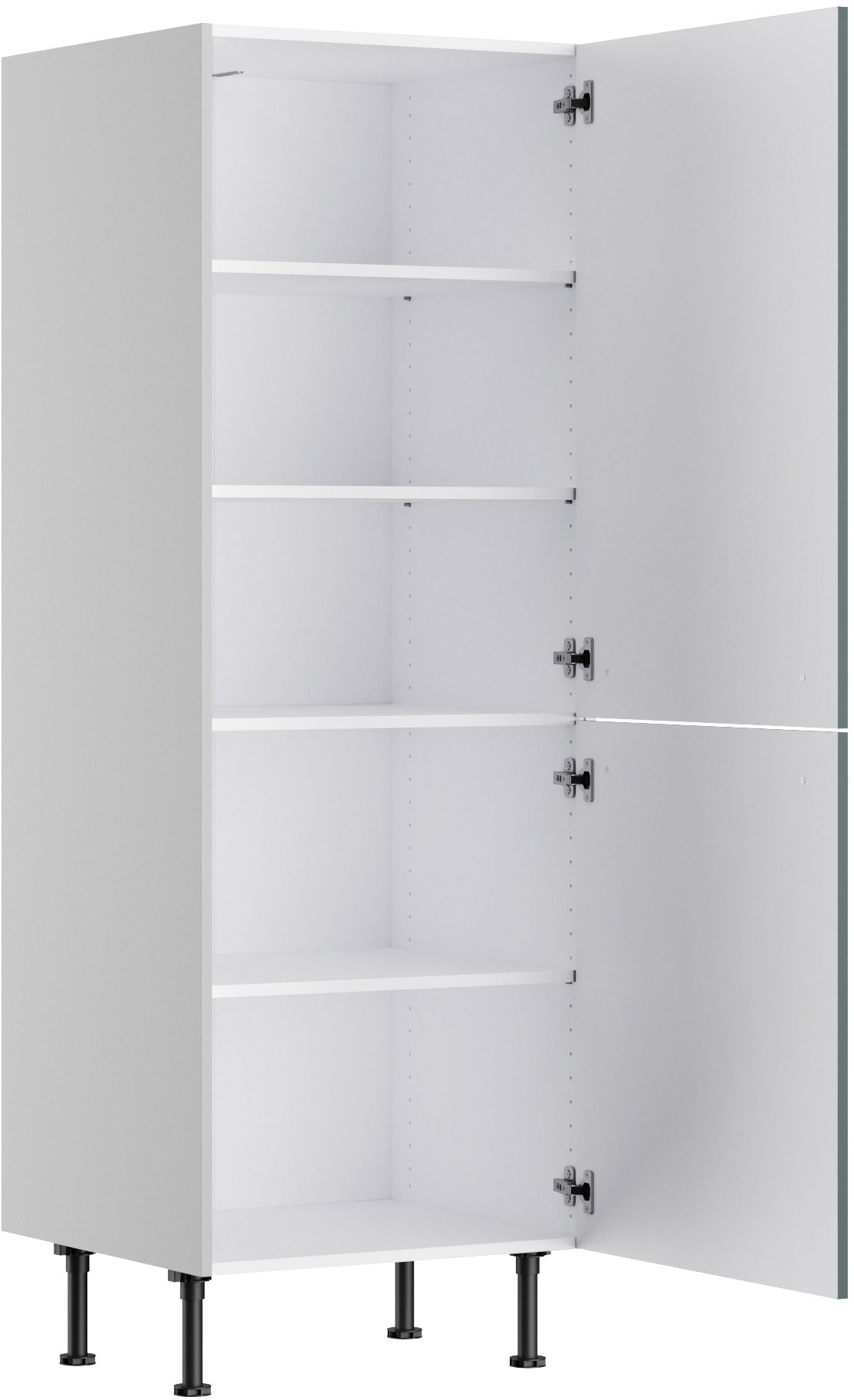 KOCHSTATION Midischrank »KS-Bern2«, Breite 60 cm, Höhe 176,6 cm, 2 Türen verlascht, 3 Einlegeböden
